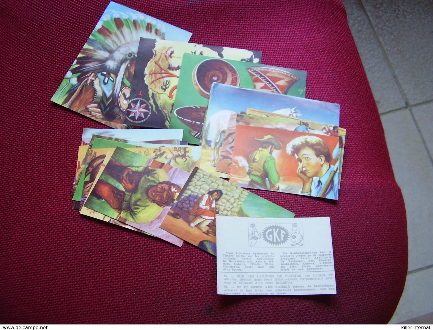 Lot Chromos Images Vignettes Timbres Spirou *** Far West *** - Album & Cataloghi