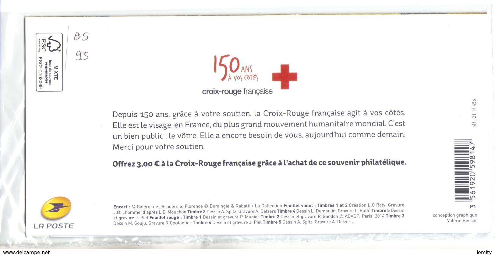 Bloc Souvenir Neuf 150 Ans De La Croix Rouge 2 Feuillets (147, 146, 422, 1509) (459, 1736, 2555, 1188, 460) BS 95 Et 95A - Blocs Souvenir