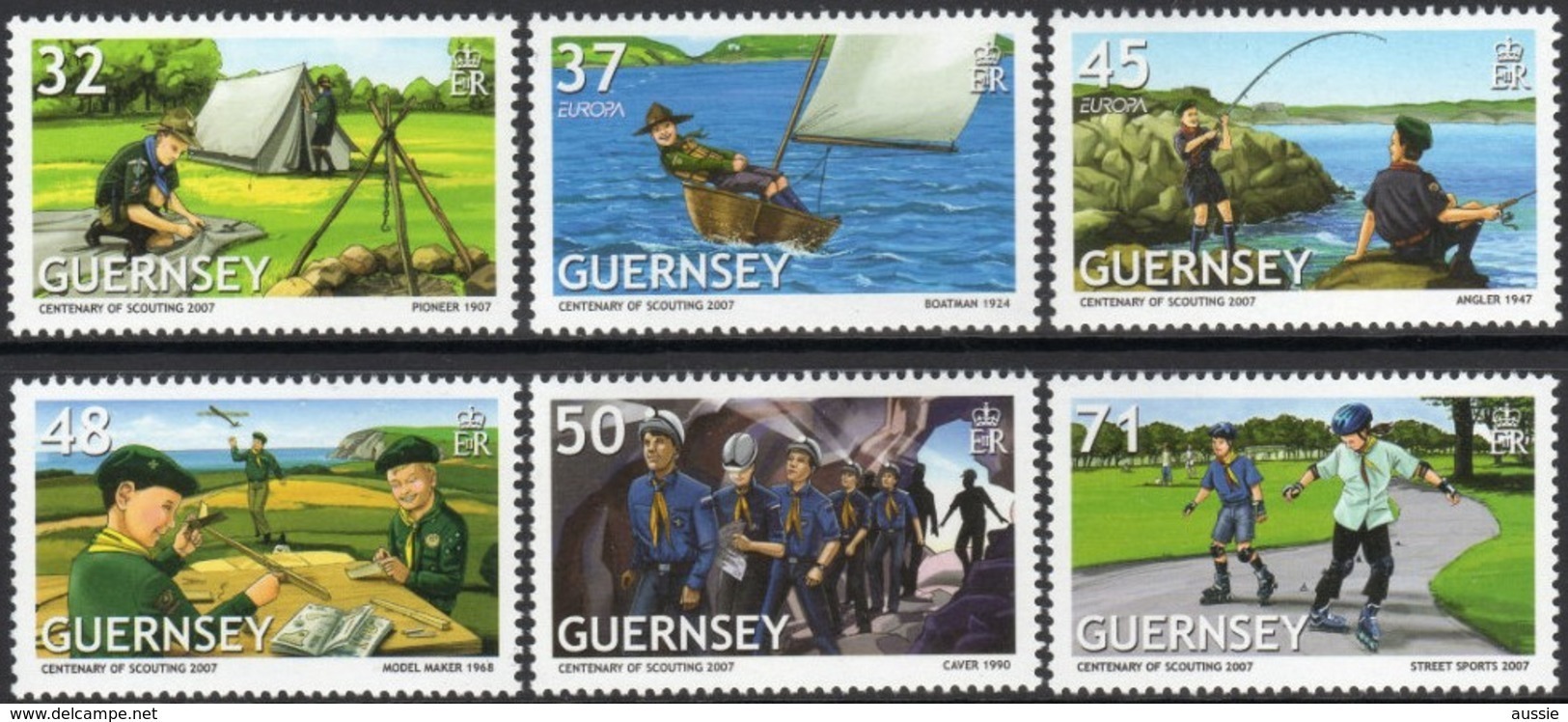 Guernsey Guernesey  Cept 2007 Yvertn° 1140-1145 *** MNH Scouts Cote 11,75 € - Guernesey