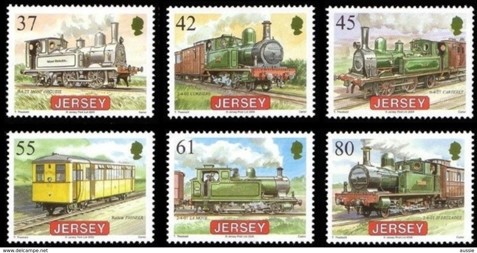 Jersey 2009 Yvertn° 1480-1485  *** MNH Cote 14 € Chemin De Fer Treinen Railways - Jersey