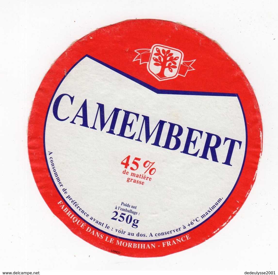 Fev20   56008     étiquette  Camembert   Morbihan - Formaggio