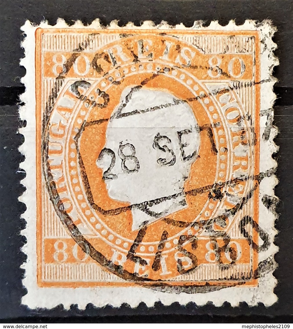 PORTUGAL 1870/84 - Canceled - Sc# 44 - 80r - Usado