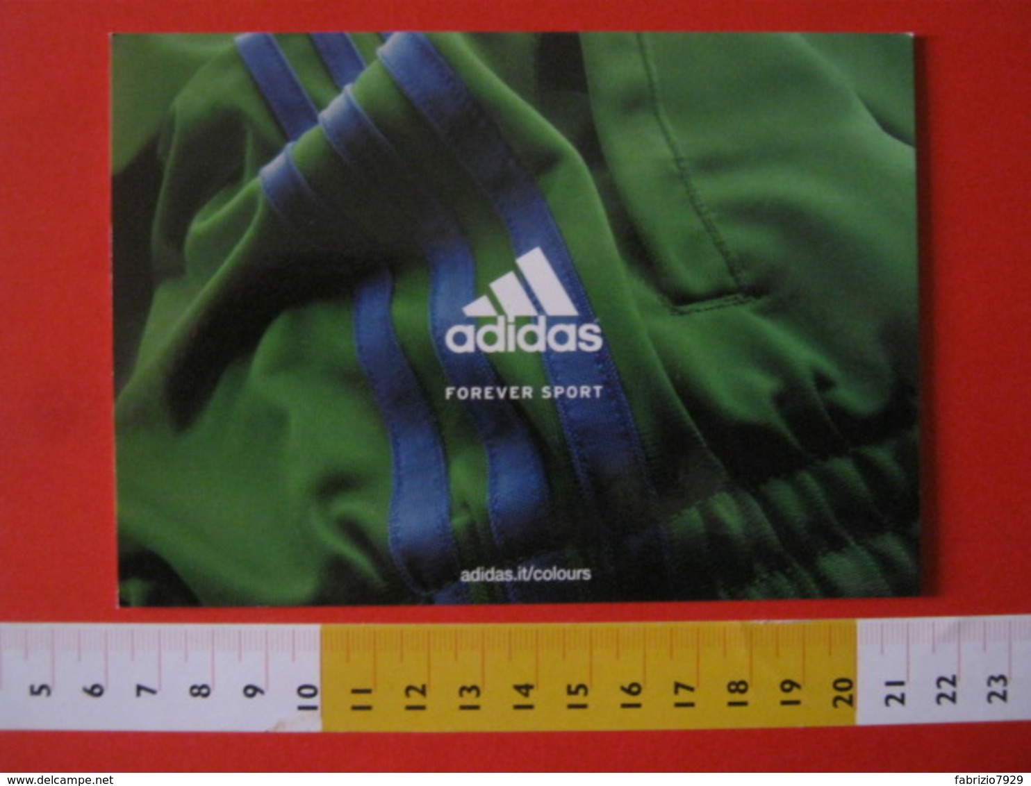 CA.16 ITALIA CARTOLINA CARD - ADIDAS FOREVER SPORT MODA ABBIGLIAMENTO PROMOCARD 3506 SITO INTERNET - Moda