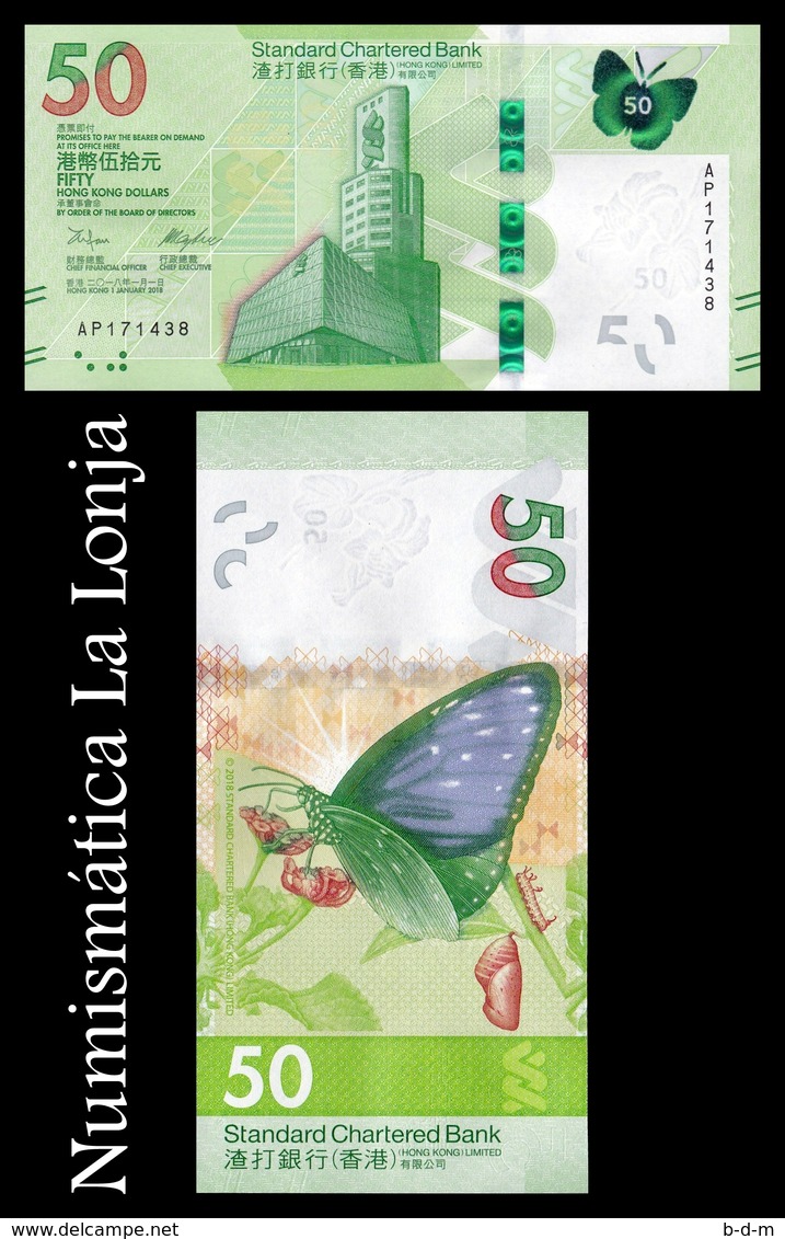 Hong Kong 50 Dollars Standard Chartered Bank 2018 (2019) Pick New SC UNC - Hongkong