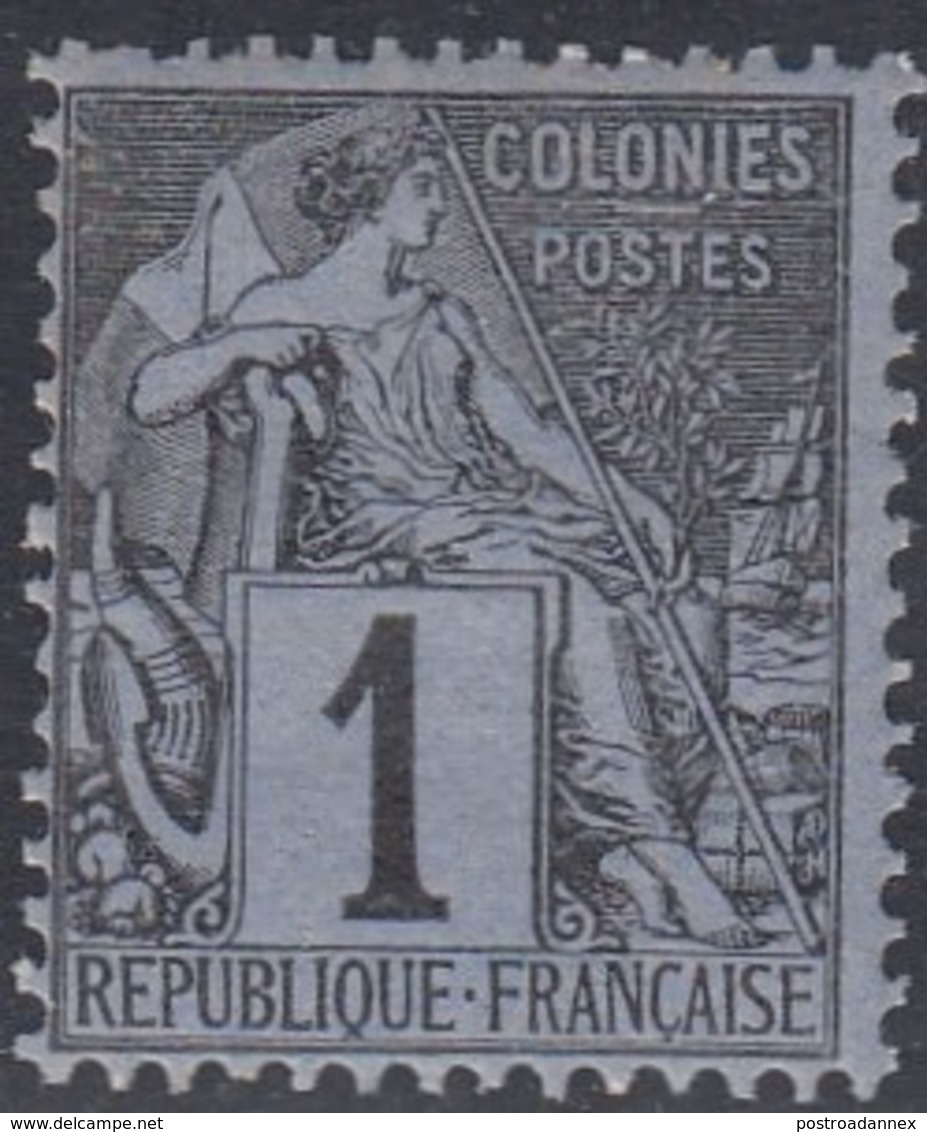 French Colonies, Scott #46, Mint Hinged, Commerce, Issued 1881 - Other & Unclassified