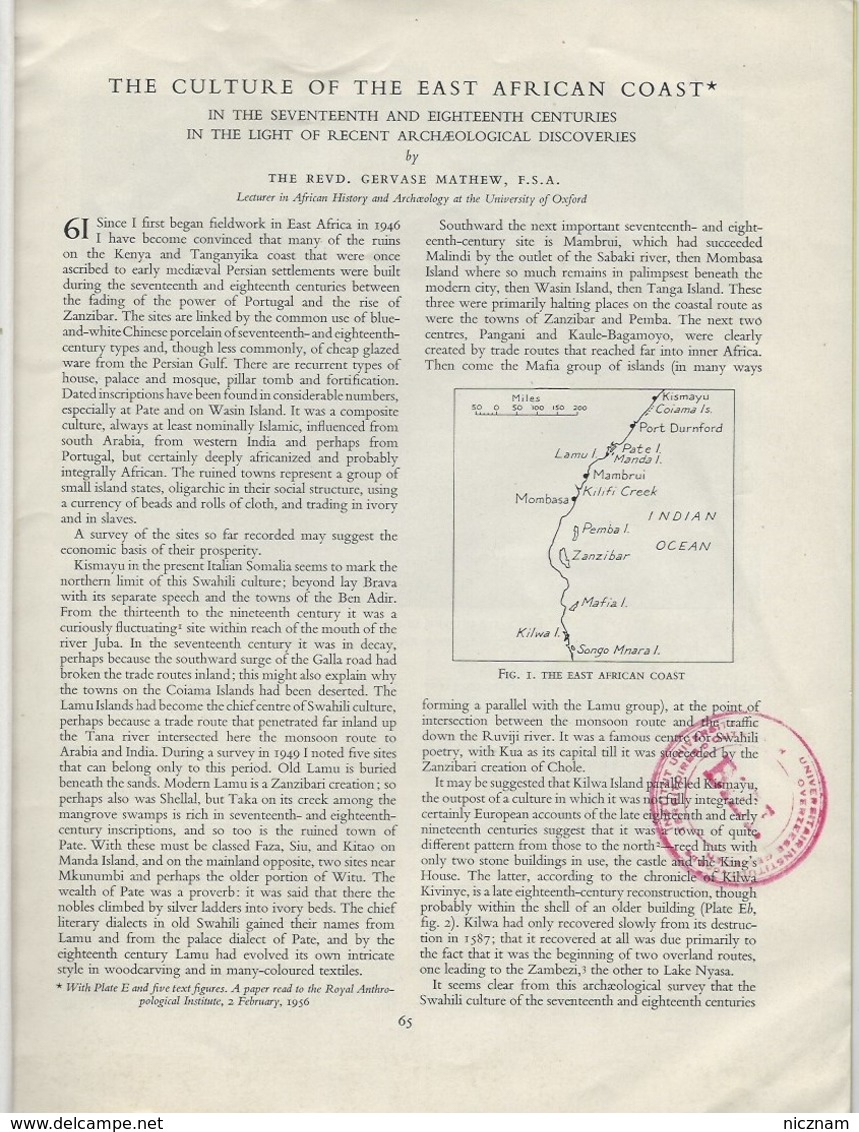 Revue MAN (A Monthly Record Of Anthropological Science) - Vol LVI - Articles 61-76 - May 1956 - Sociologie / Antropologie