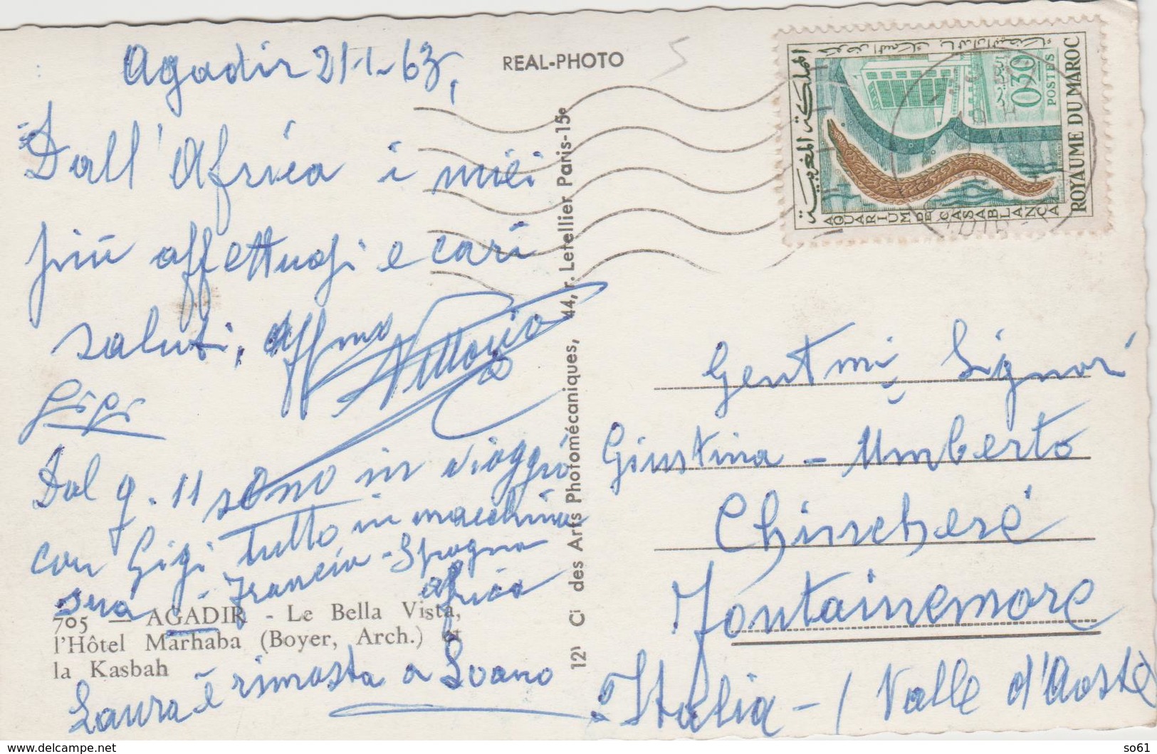 8787.   Agadir - Le Bella Vista, L'Hotel Marhaba Et La Kasbah - 1963 - FP VF - Agadir