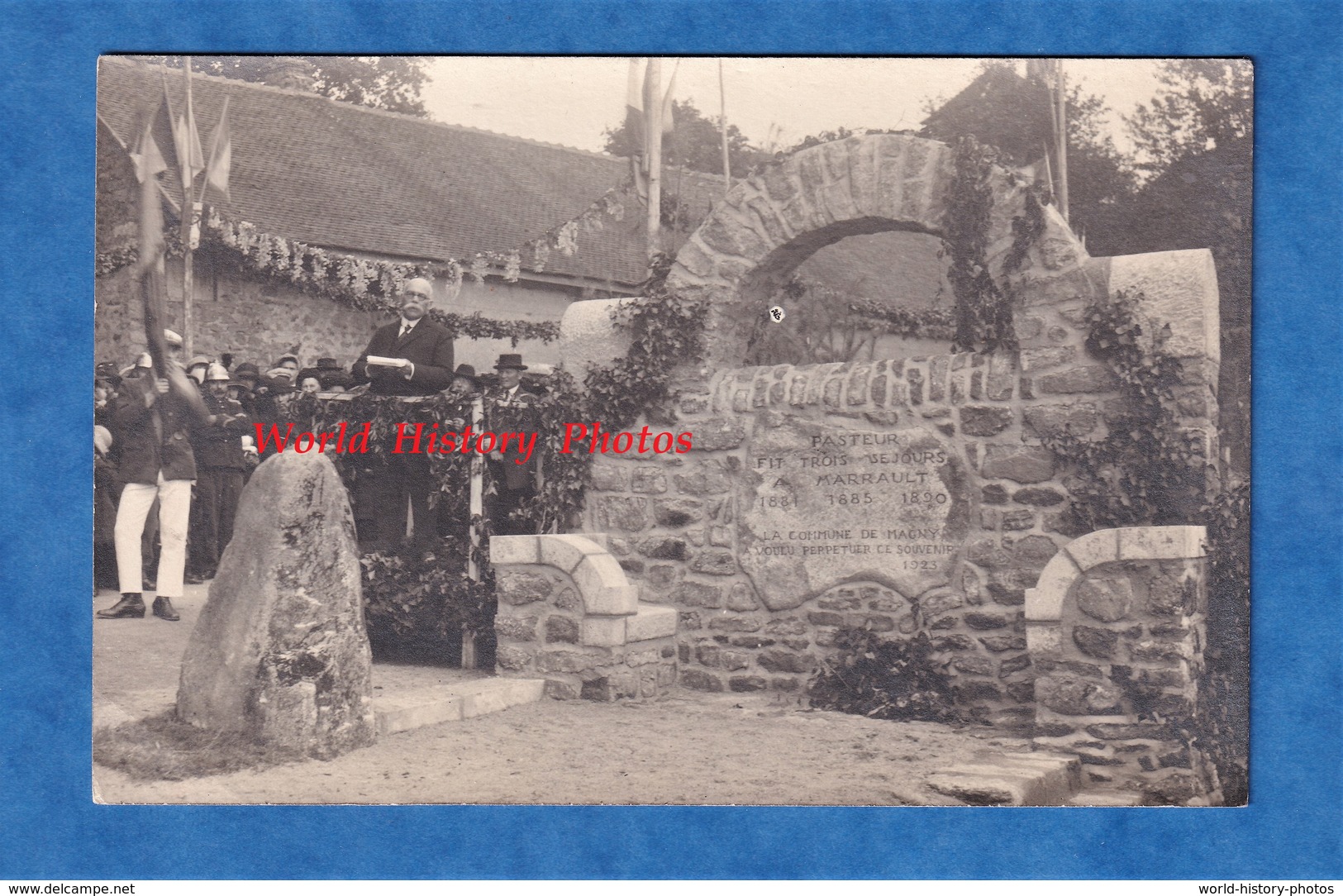 CPA Photo - MAGNY ( Yonne ) - Inauguration Du Monument En Souvenir Du Passage De Louis Pasteur - Château Marrault - Other & Unclassified