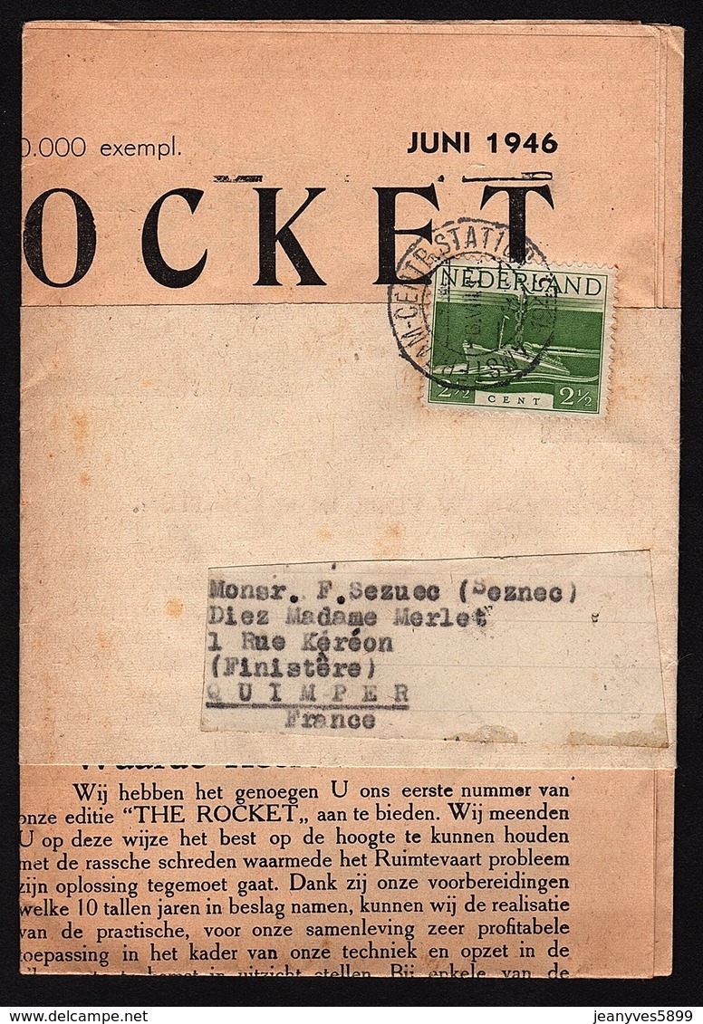 Timbre Sur Bande De Journal Entier Non Ouvert.( The Rocket) De 1946 - Lettres & Documents