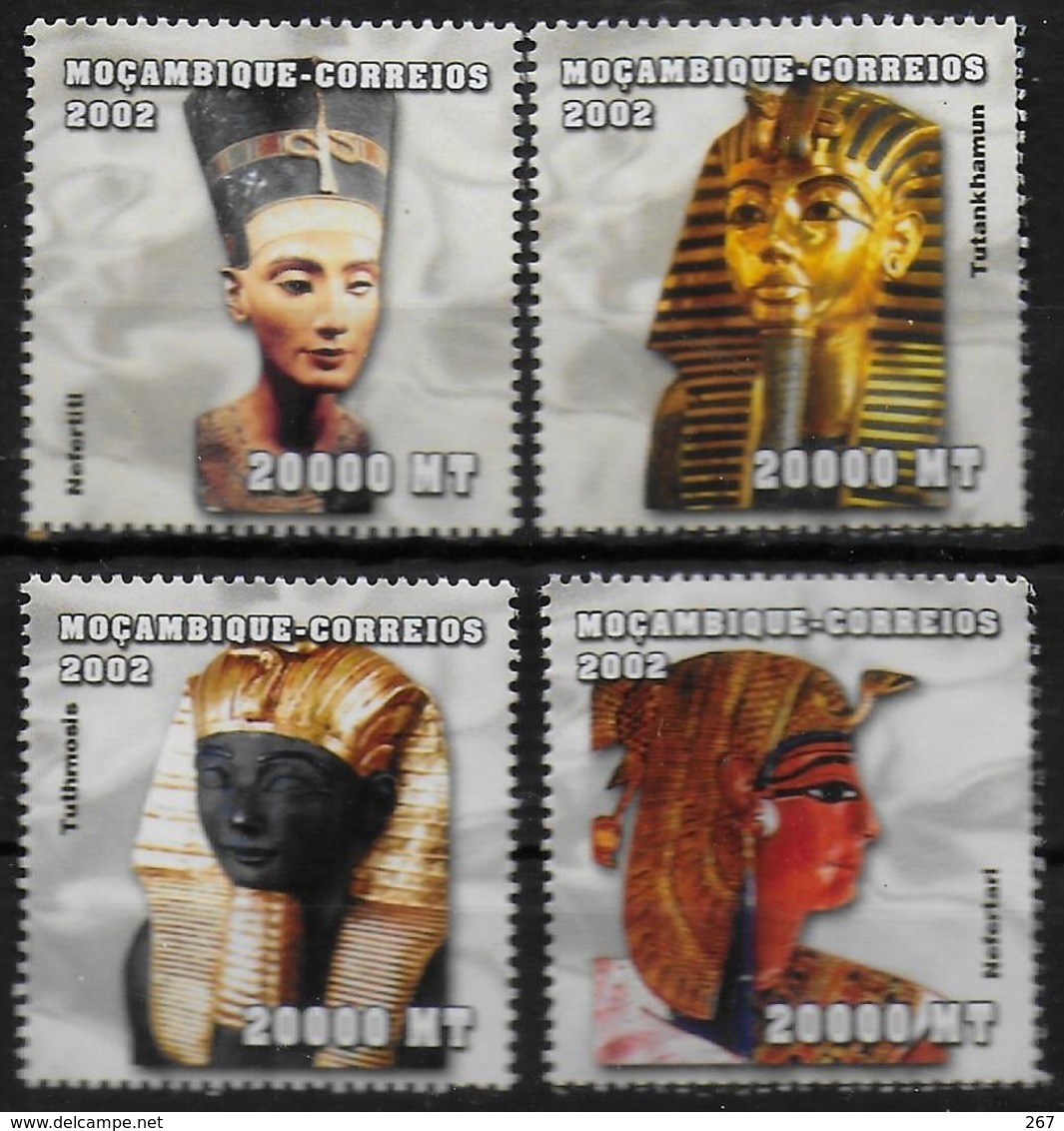 MOZAMBIQUE  N° 2034/37 * * ( Cote 14e )  Egyptologie Rois Et Reines D Egypte - Egyptologie