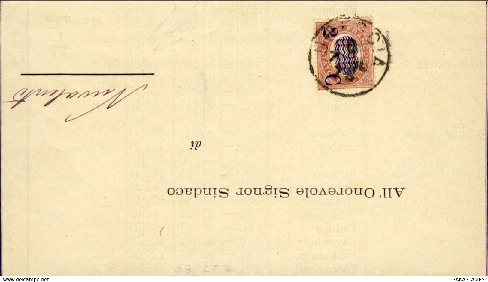 1880-piego Da Brescia A Nuvolento Affrancato Servizio 2c. Su 0,20 - Storia Postale