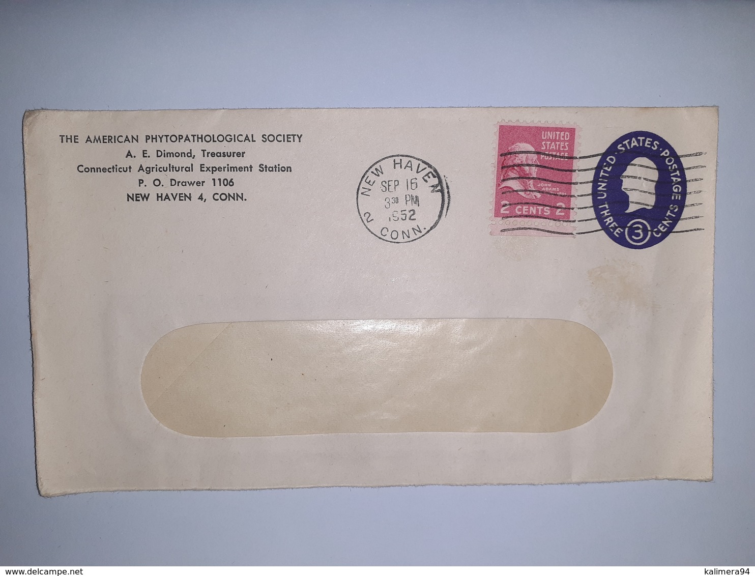 USA  /  Entier  Postal  3 Cents Bleu  /  Cachet  NEW HAVEN  Conn. (1952 ) - 1941-60