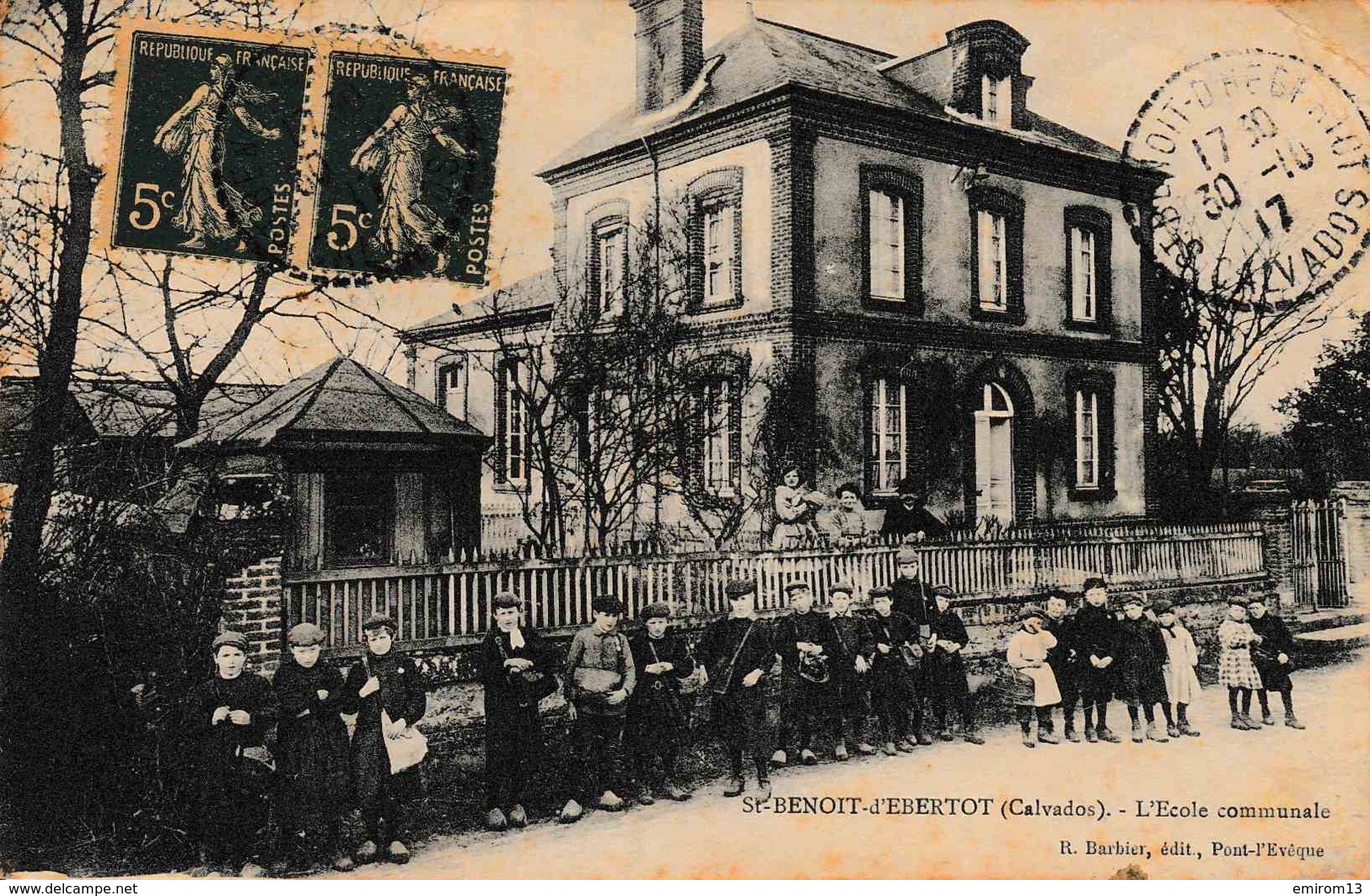 14 Saint Benoît D’Ebertot L’école Communale Enfants - Pont-l'Evèque