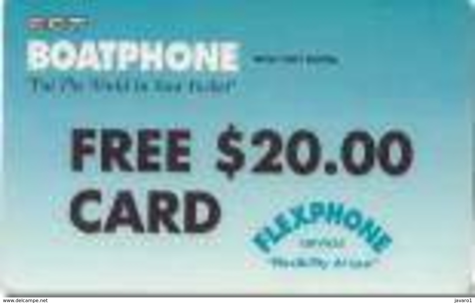 CARAIB : CAR50A $00 BOATPHONE FREE $20.00 CARD (coded $00) MINT SAMPLE CARD - Islas Virgenes