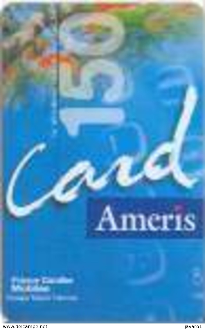 CARAIB : CAR60 150 AMERIScard Large Barcode USED Exp: 01/01 PRINTD - Virgin Islands