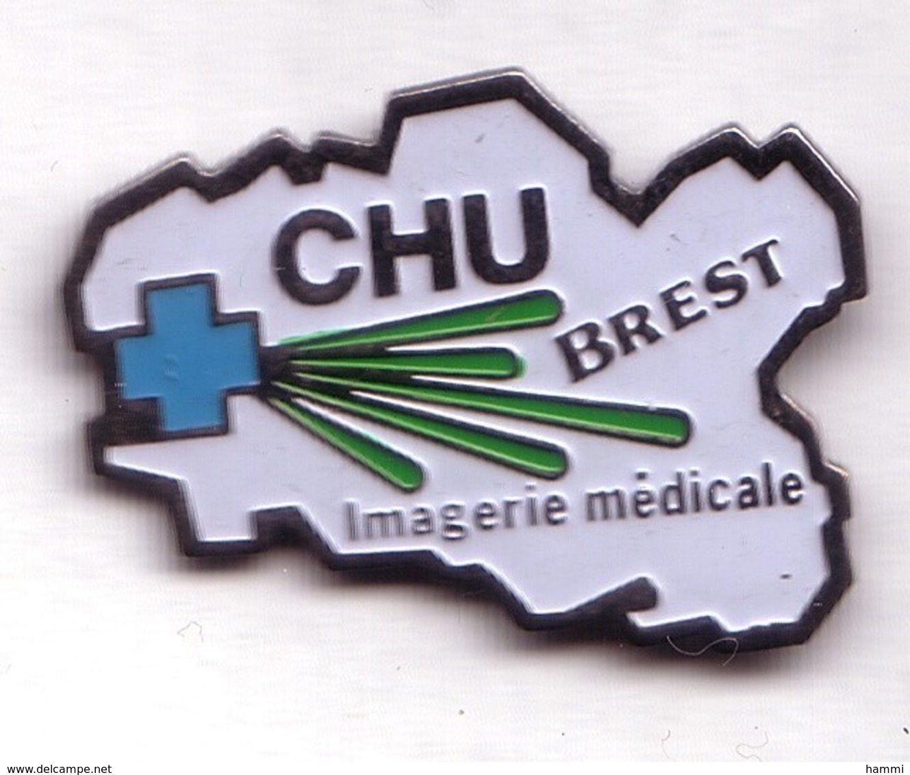 R106 Pin's MÉDICAL Hôpital CHU BREST BRETAGNE IMAGERIE MÉDICALE DÉPARTEMENT Croix Bleue Achat Immédiat - Geneeskunde