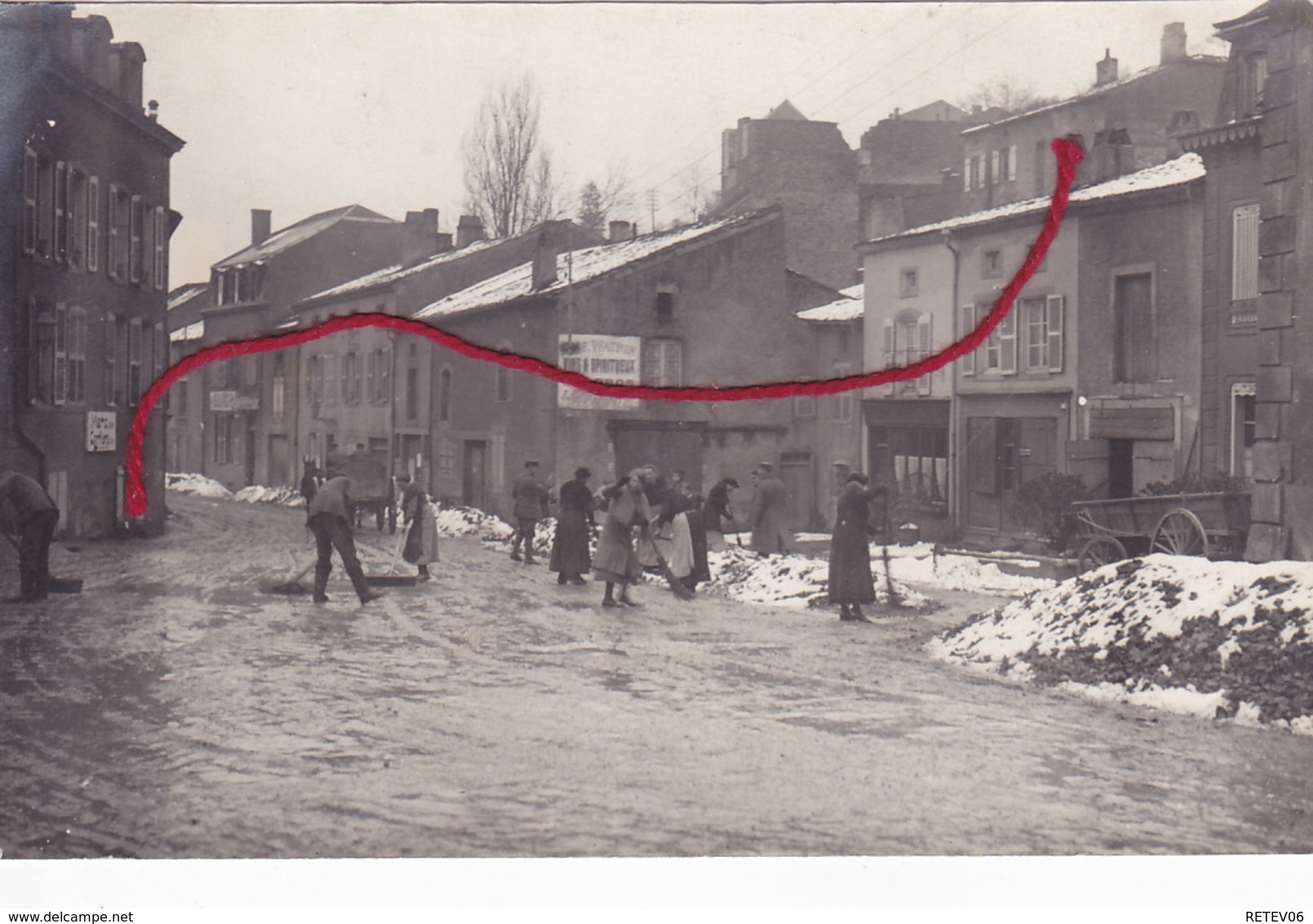 (54) - BRIEY Strassenreinigung Nettoyage Des Rues  Carte Photo Allemande 1° Guerre TOP !! - Briey