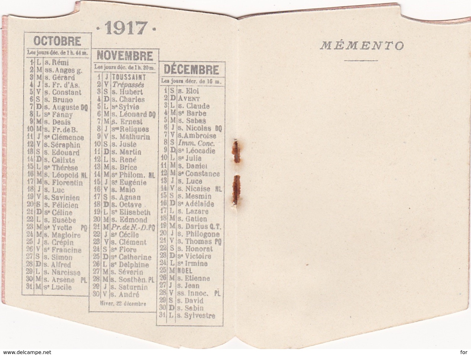 Calendrier Publicitaire : PETIT LAROUSSE ILLUSTRE - 1917 Complet - ( Voir 7 Scans ) - Klein Formaat: 1901-20