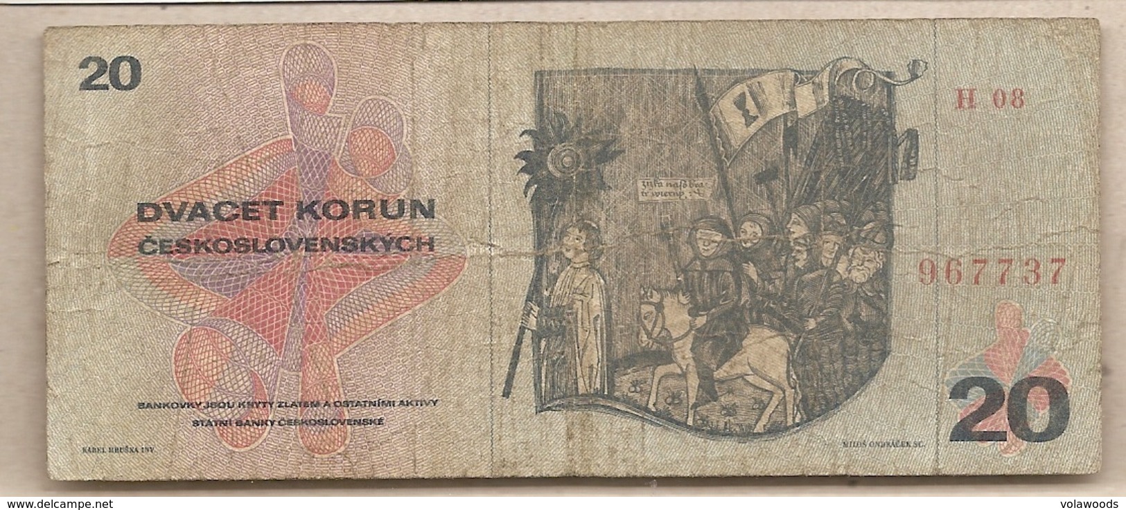 Cecoslovacchia - Banconota Circolata Da 20 Corone P-92b - 1970 #18 - Tsjechoslowakije
