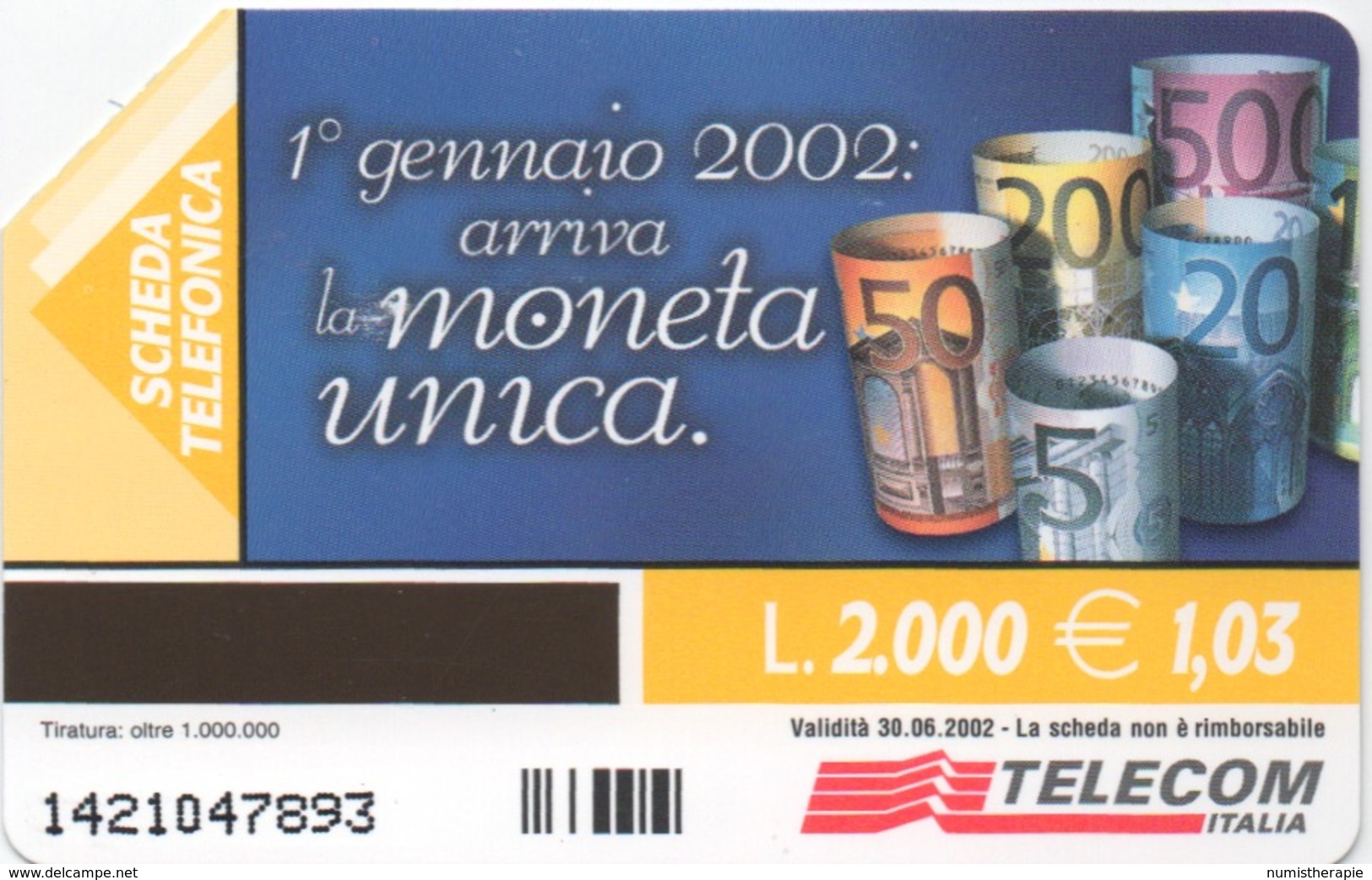 Italie : Pièce 1 Euro : 1° Gennaio 2002 Arriva La Moneta Unica. - Postzegels & Munten