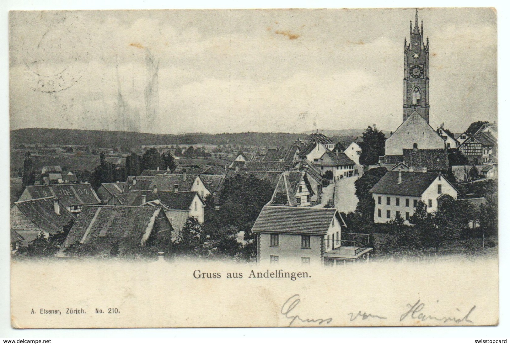 Gruss Aus ANDELFINGEN Gel. Feldpost Um 1900 - Andelfingen