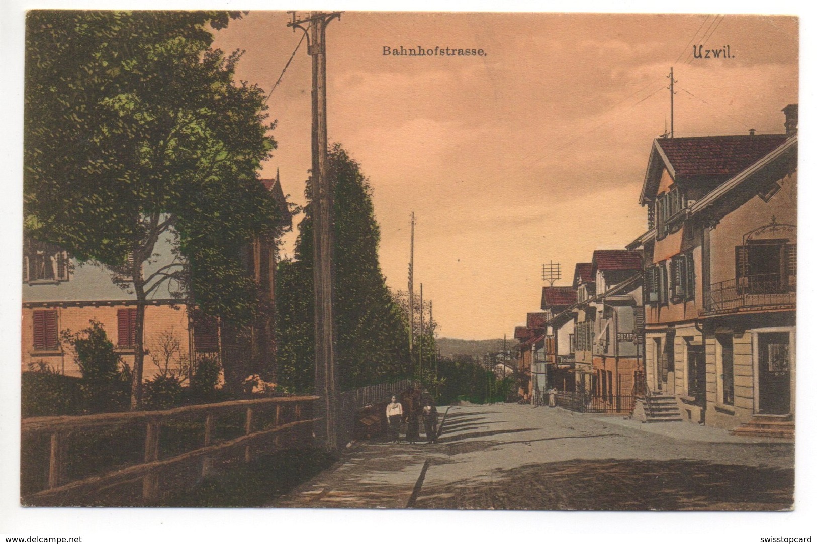UZWIL Bahnhofstrasse Gel. 1906 Ambulant N. Herisau - Uzwil