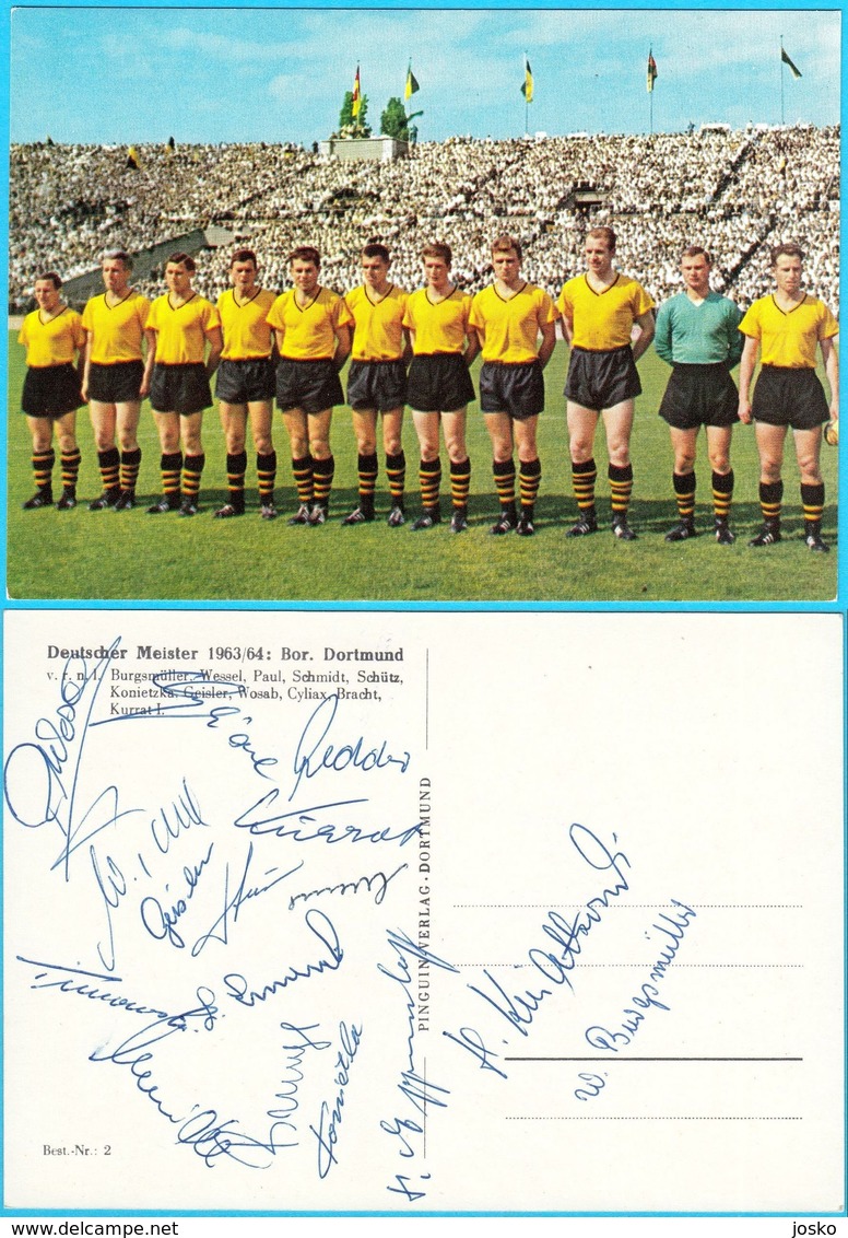 BORUSSIA DORTMUND (1963) * ORIGINAL AUTOGRAPHS - HAND SIGNED * Autograph Autogramm Football Fussball Germany Deutschland - Handtekening