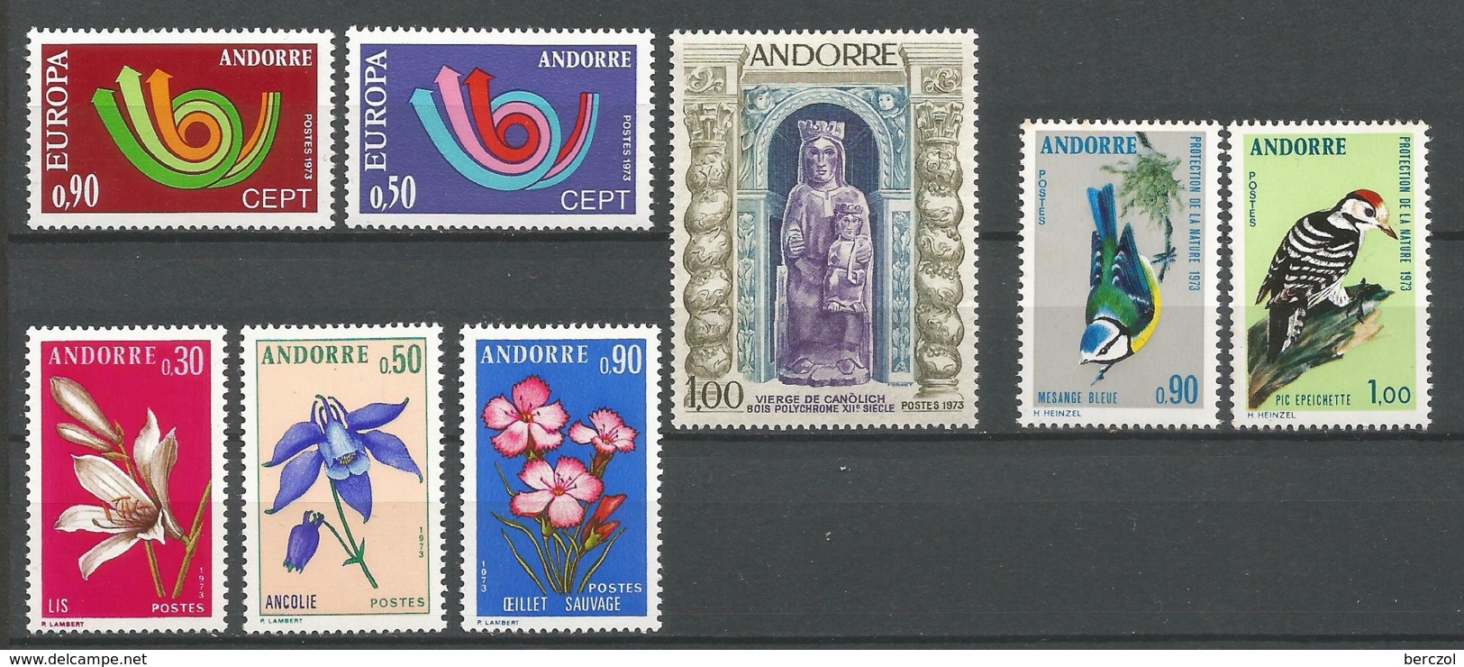 ANDORRE ANNEE 1973 N°226 A 233  NEUFS** - Neufs