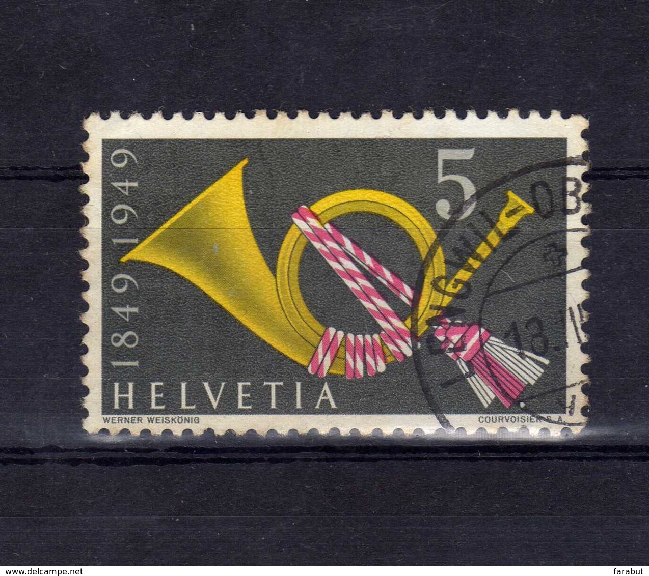 Switzerland 1949 Y 100th Ann Of Federal Post Mi No 519 - Gebraucht