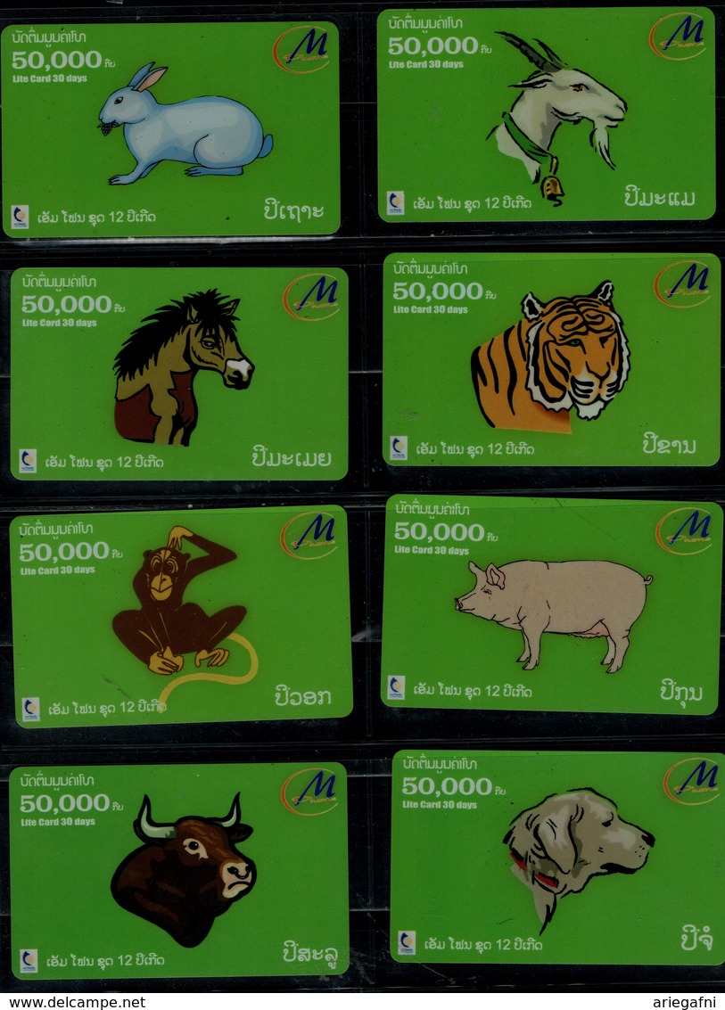 THAILAND  2005 PHONECARD ZODIAC SET OF 12 USED VF!! - Zodiaco