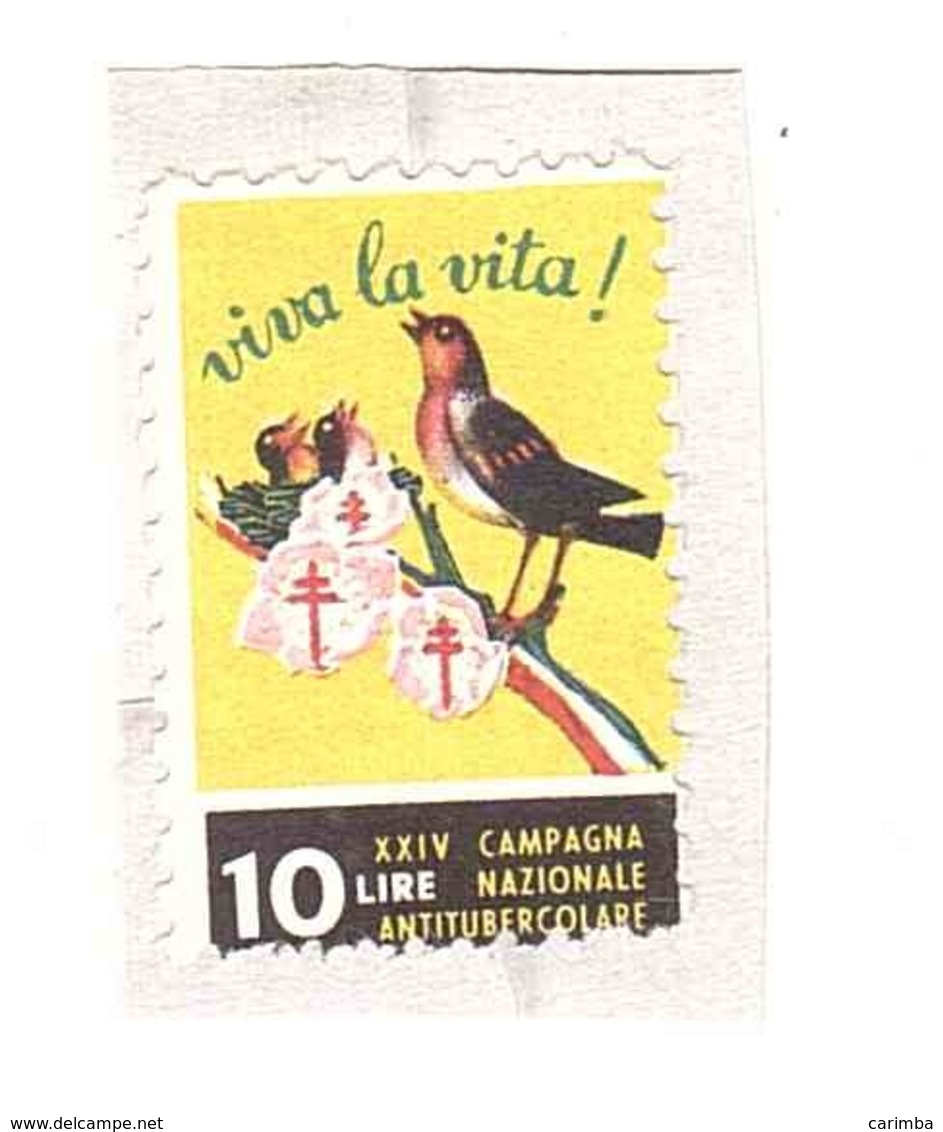 10 LIRE XXIV CAMPAGNA NAZIONALE ANTITUBERCOLARE - Erinnofilia