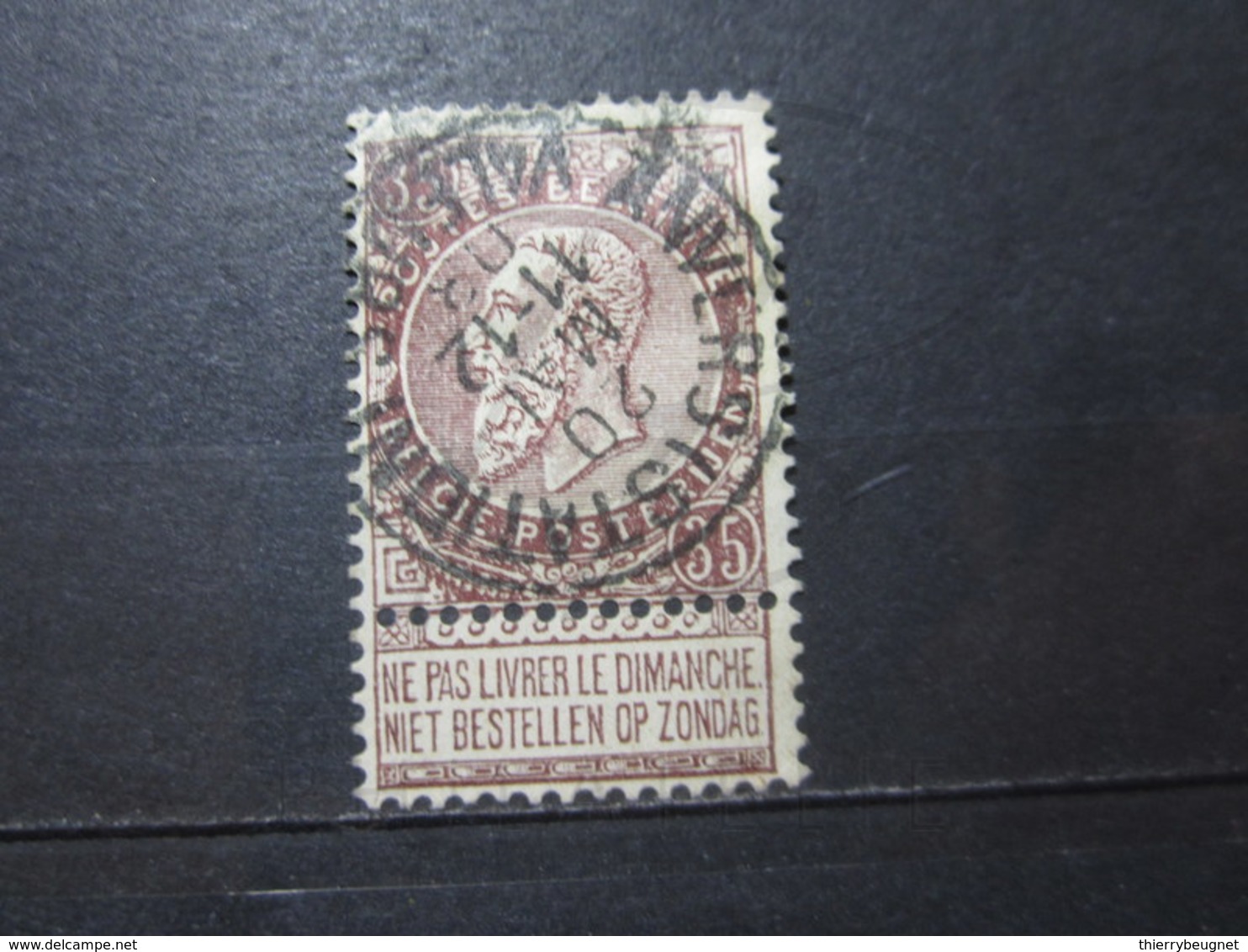 VEND BEAU TIMBRE DE BELGIQUE N° 61 , OBLITERATION " ANVERS " !!! - 1893-1900 Fine Barbe