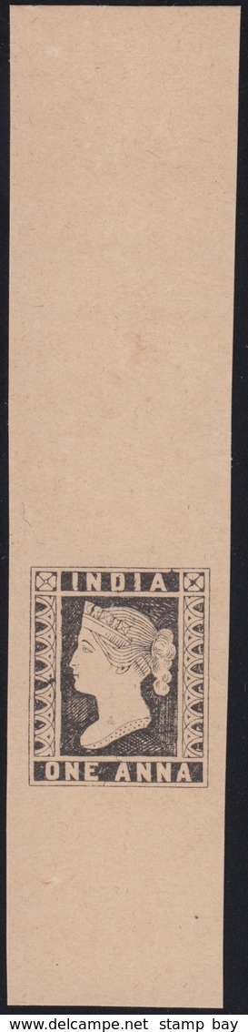 India 1905 Lithographic Transfer Of 1a Black On Stout Yellowish Wove Paper, Taken From The Plate To Illustrate Hausberg' - 1854 Compañia Británica De Las Indias