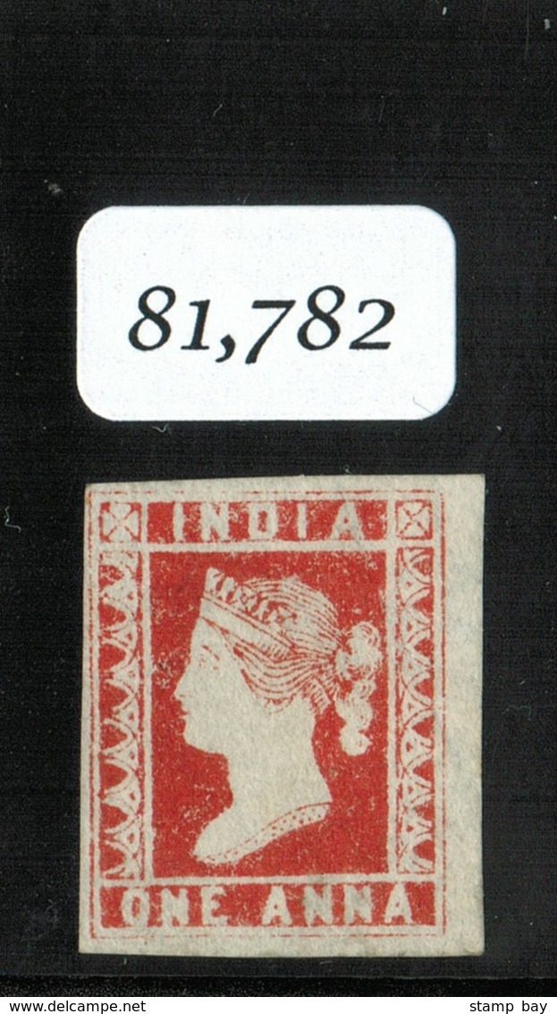 India 1854 QV 1a Red, Imperf, Die I, Wmk Part Coat-of-Arms, Stone "A", Pos.57 Unused Without Gum As Issued SG 12 £1300 - - 1854 Compañia Británica De Las Indias