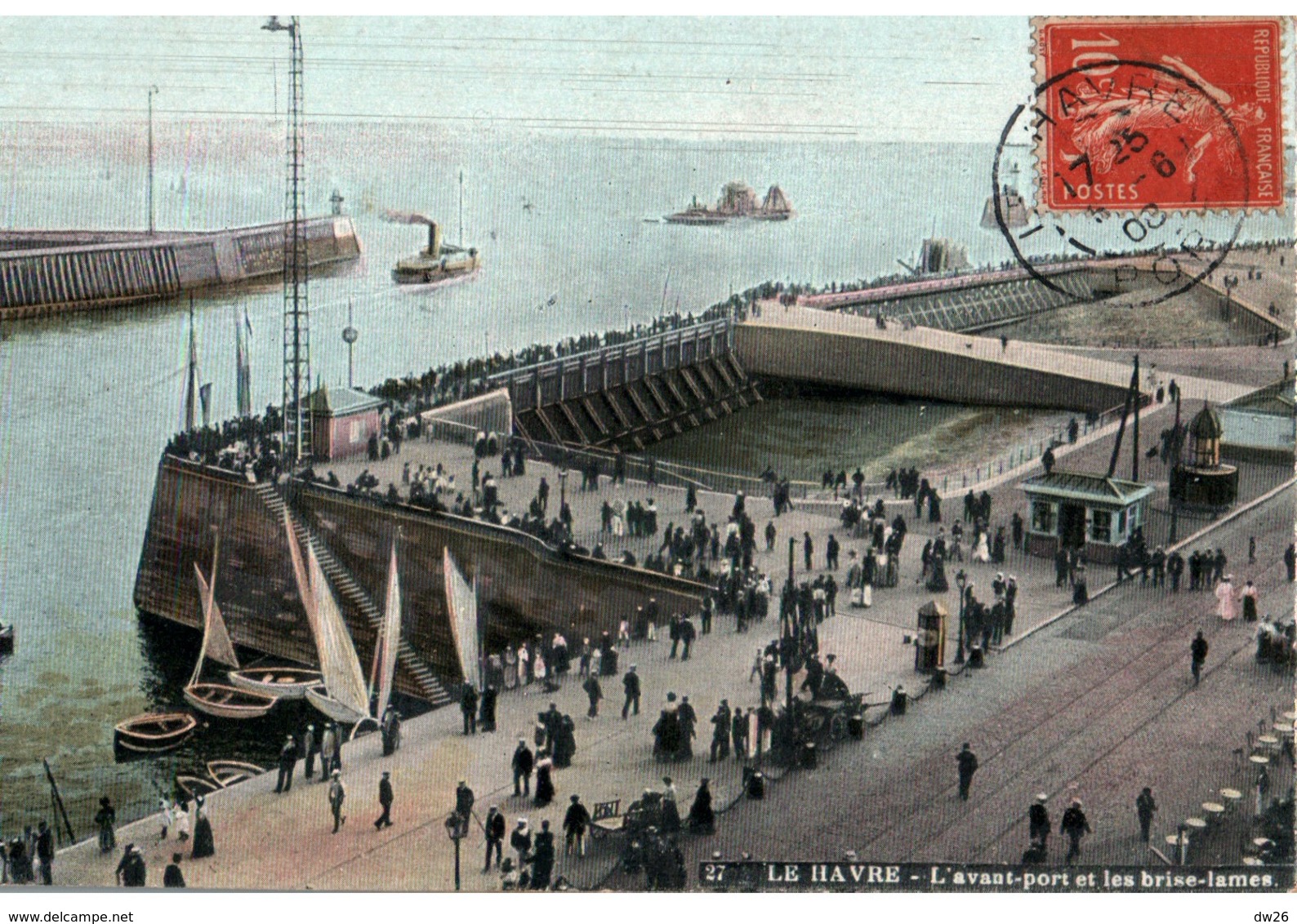 Le Havre - L'Avant-Port Et Les Brise-lames - Edition L.V. & Cie - Carte Aqua-Photo N° 27 - Port