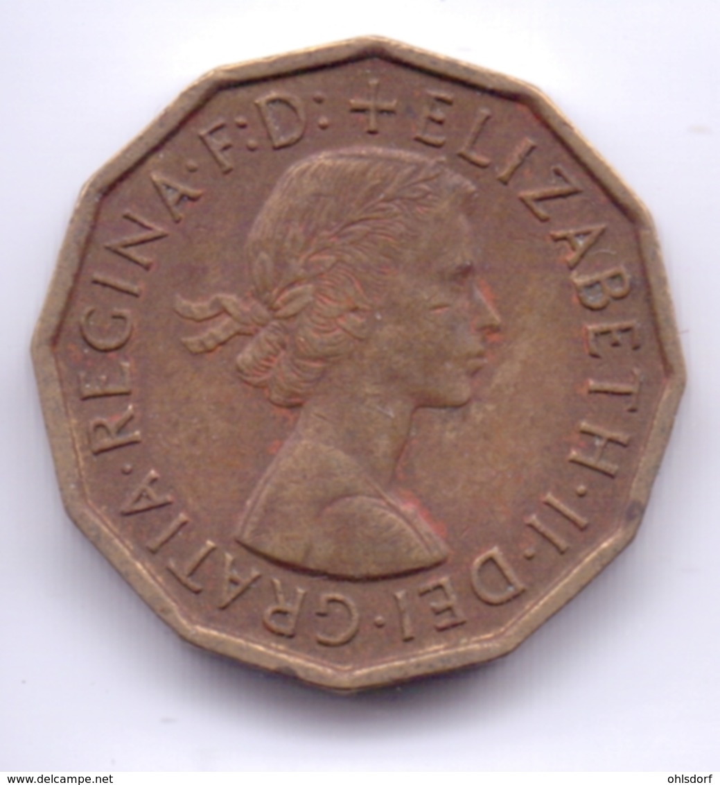 GREAT BRITAIN 1965: 3 Pence, KM 900 - F. 3 Pence