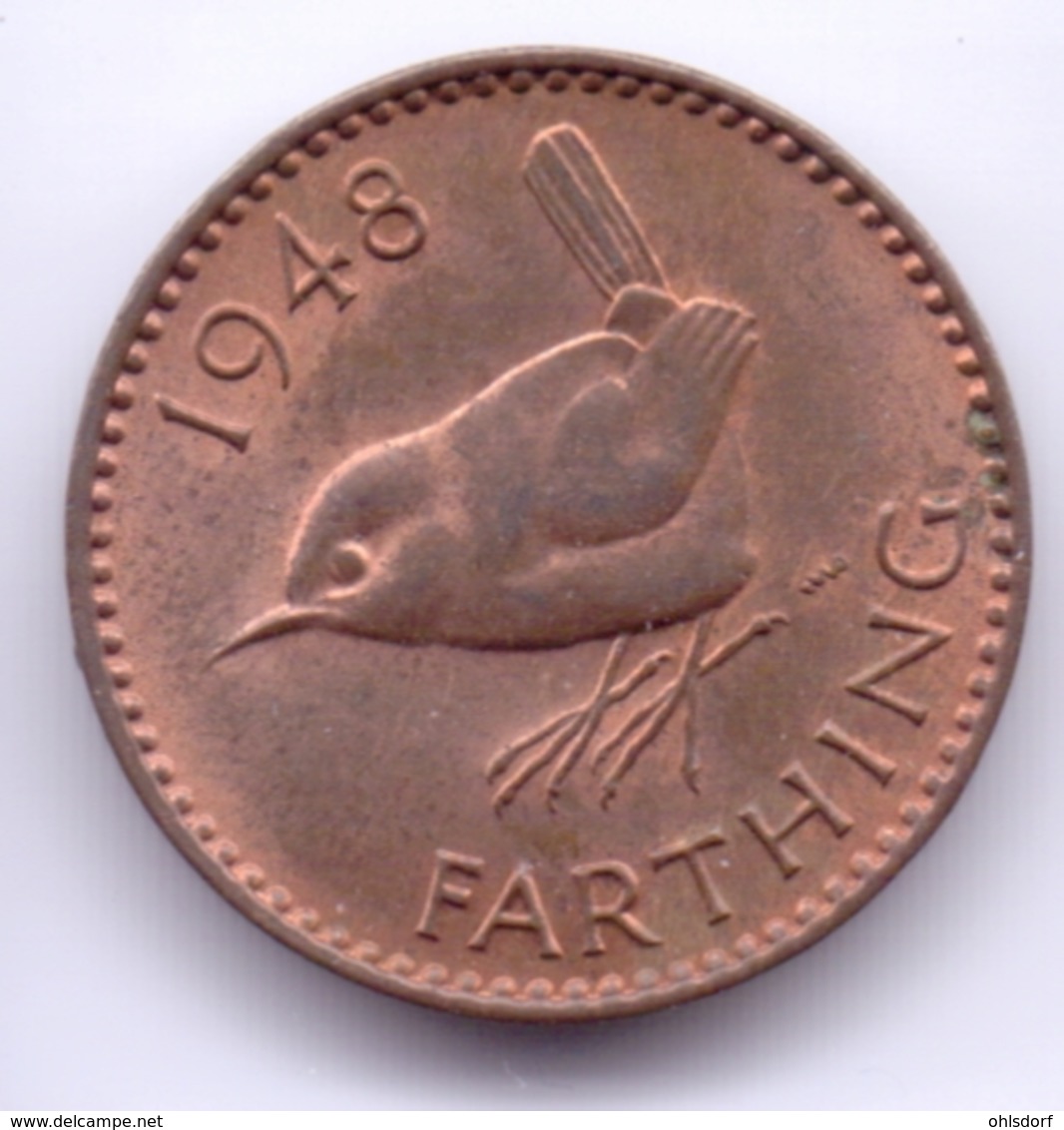 GREAT BRITAIN 1948: 1 Farthing, KM 843 - B. 1 Farthing