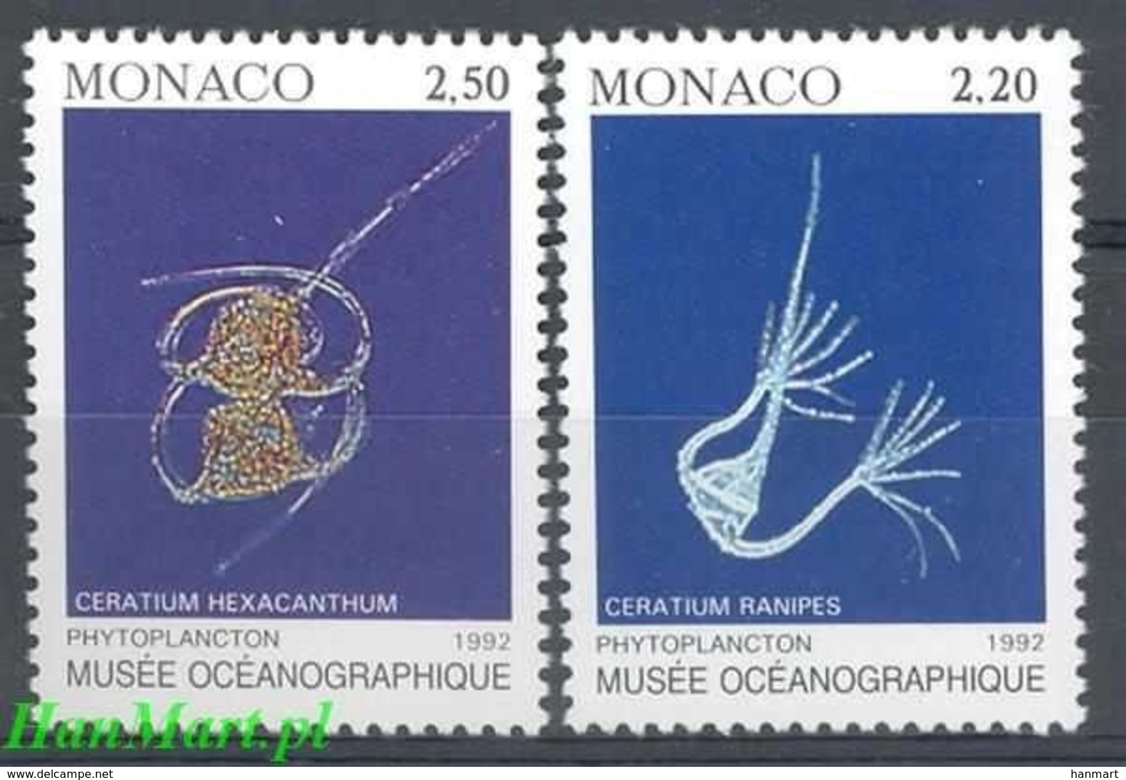 Monaco 1992 Mi 2095-2096 MNH ( ZE1 MNC2095-2096 ) - Meereswelt