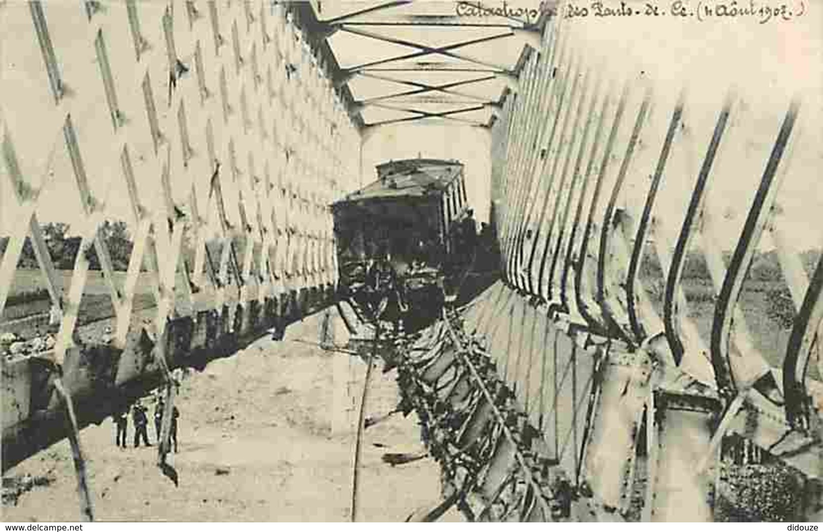 49 - Les Ponts De Cé - Catastrophe Fériviaire Du 4 Aout 1907 - Animée - Train - Carte Photo - Carte Neuve - Voir Scans R - Les Ponts De Ce