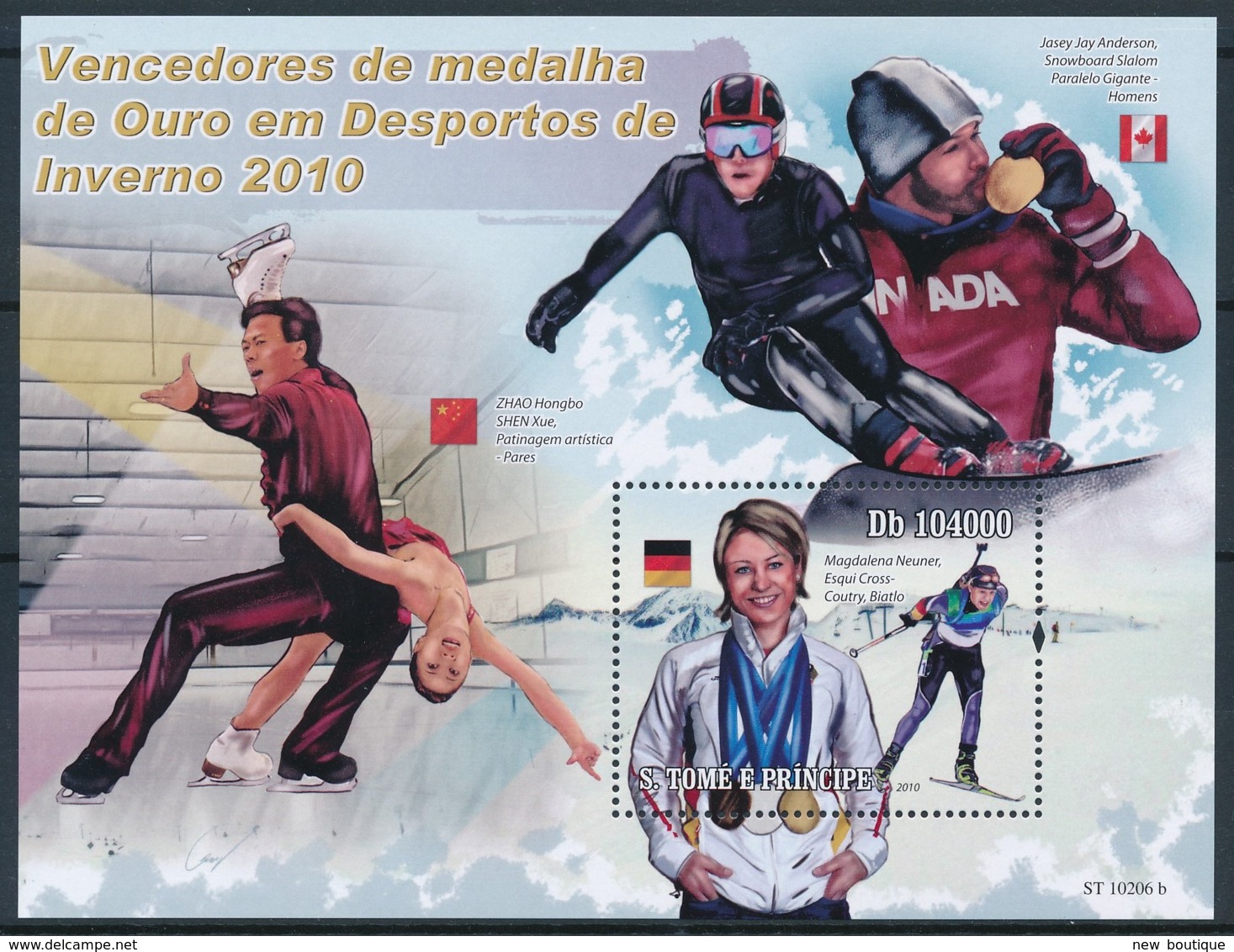 NB - [401619]TB//**/Mnh-Sao Tomé-et-Principe 2006 - Vainceurs Des Médailles D'or Des Sports D'hivers, Patinage Artistiqu - Autres & Non Classés