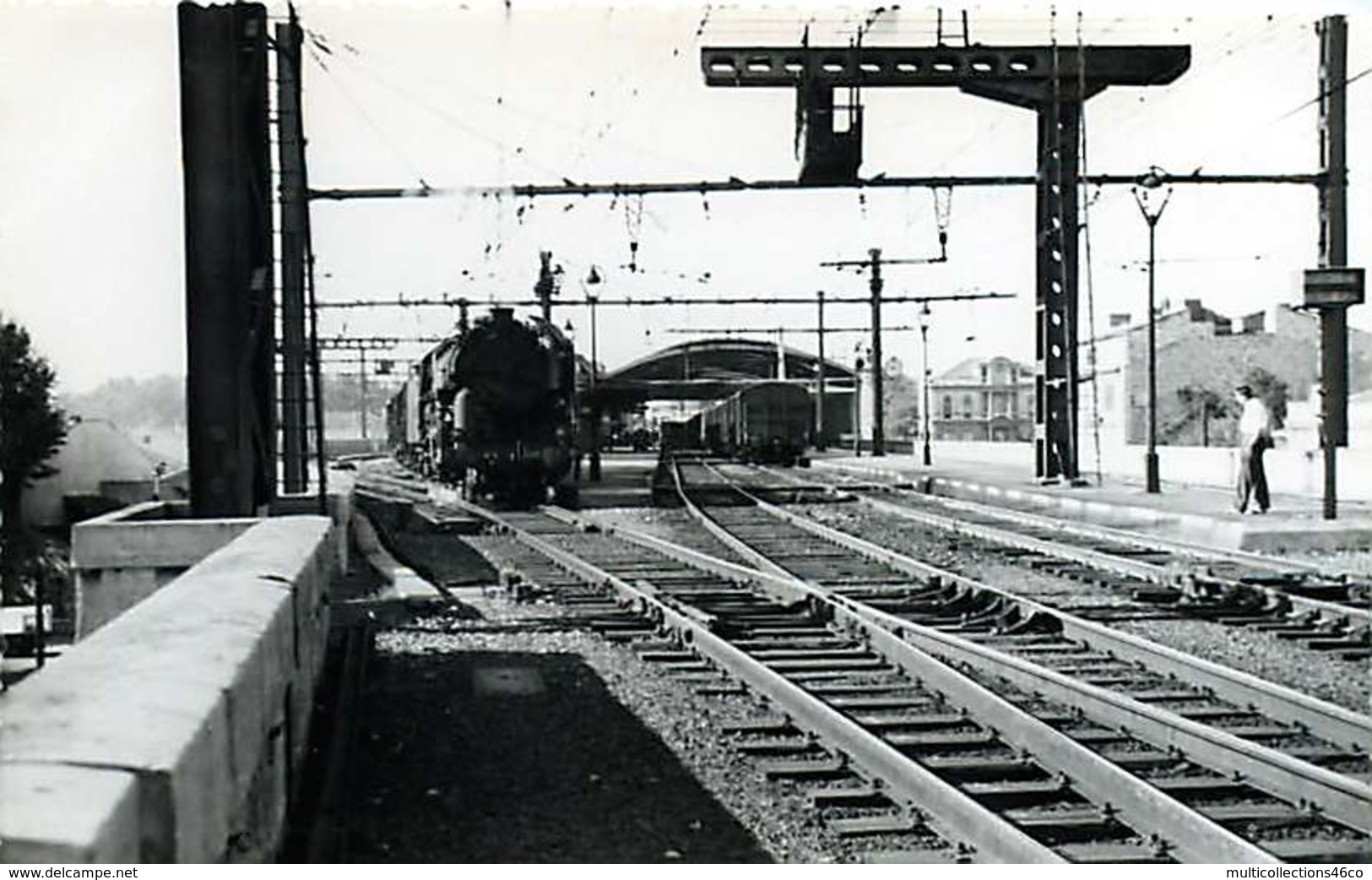 040220A TRANSPORT TRAIN CHEMIN DE FER - PHOTO BREHERET 1954 - 30 NIMES Gare - Nîmes