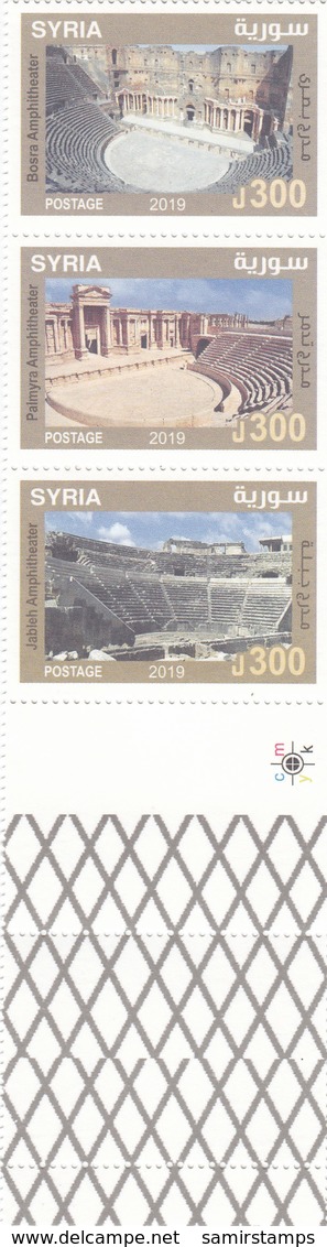 Syria 20129, Palmyra Archeology Stripof 3 MNH Complete Set ( No Paypal & No Skrill ) - Syrien