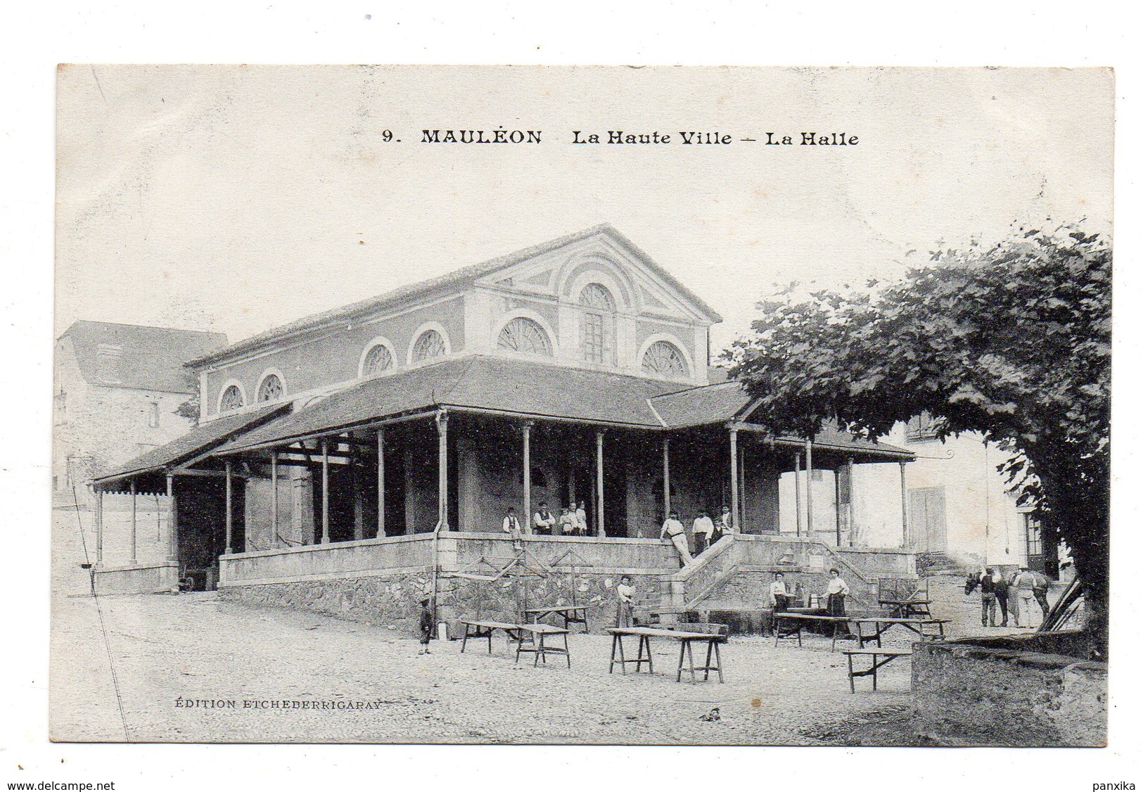 Mauleon-Licharre. La Haute-Ville. La Halle.. Cachet Ambulant Mauleon A Aramits. - Mauleon Licharre