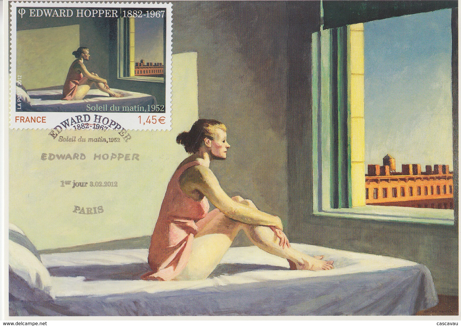 Carte  Maximum  1er Jour  FRANCE   Oeuvre  De   Edward   HOPPER   2012 - 2010-2019