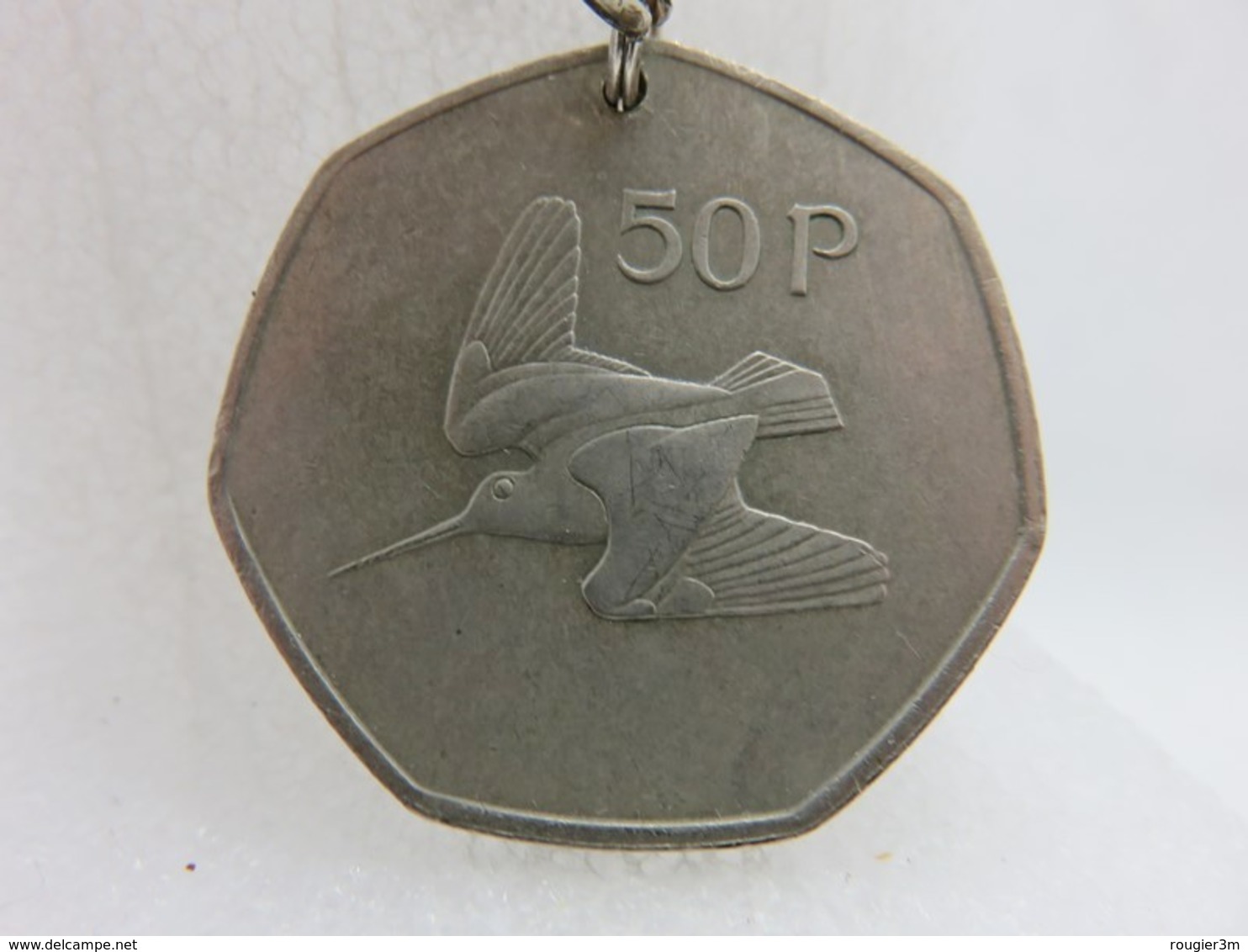 Porte-clefs - 633 - Pièce 50 P - Irlande - Harpe (musique) Et Bécasse (Oiseau) - Portachiavi