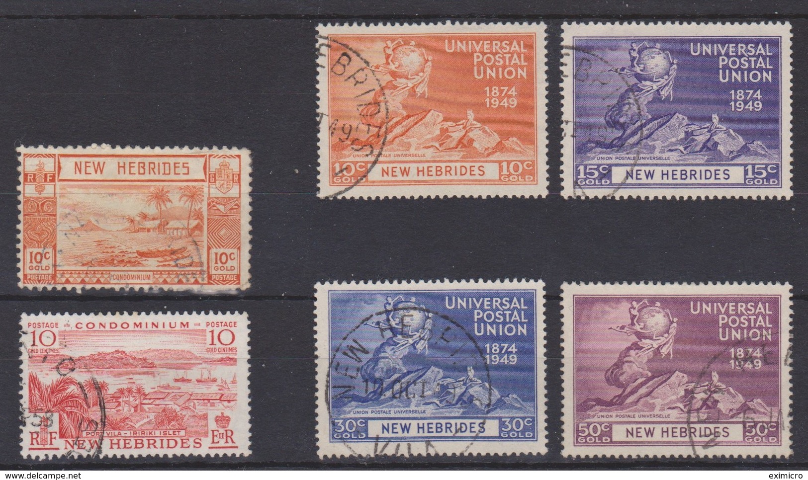 NEW HEBRIDES 1949 UPU SET + EXTRAS  FINE USED Cat £6.85 - Used Stamps