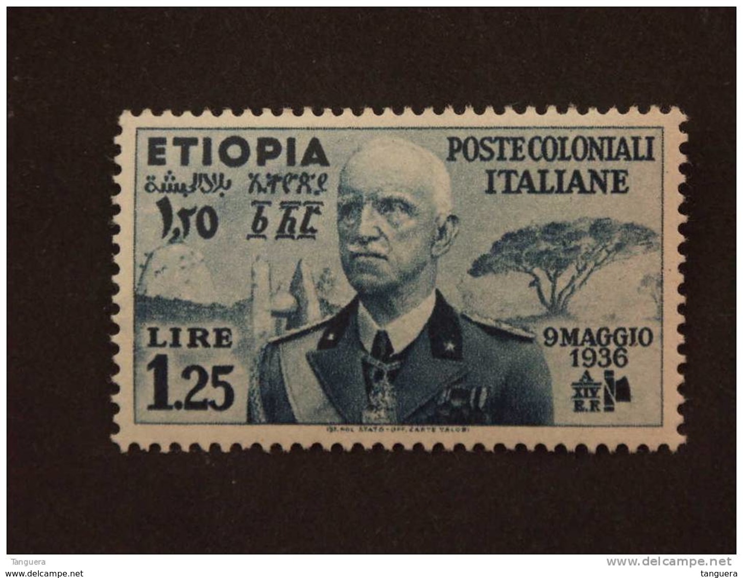 Ethiopie Ethiopia Italiaanse Bezetting Occupation Italienne 1936 Victor Emmanuel II Yv 7 Charnière - Ethiopie