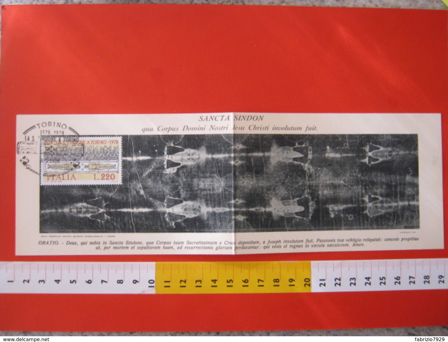 A.11 ITALIA ANNULLO - 1978 TORINO ESPOSIZIONE SACRA SINDONE LENZUOLO GESU CRISTO MAXIMUM CARD DOPPIA - RARA - Cristianesimo