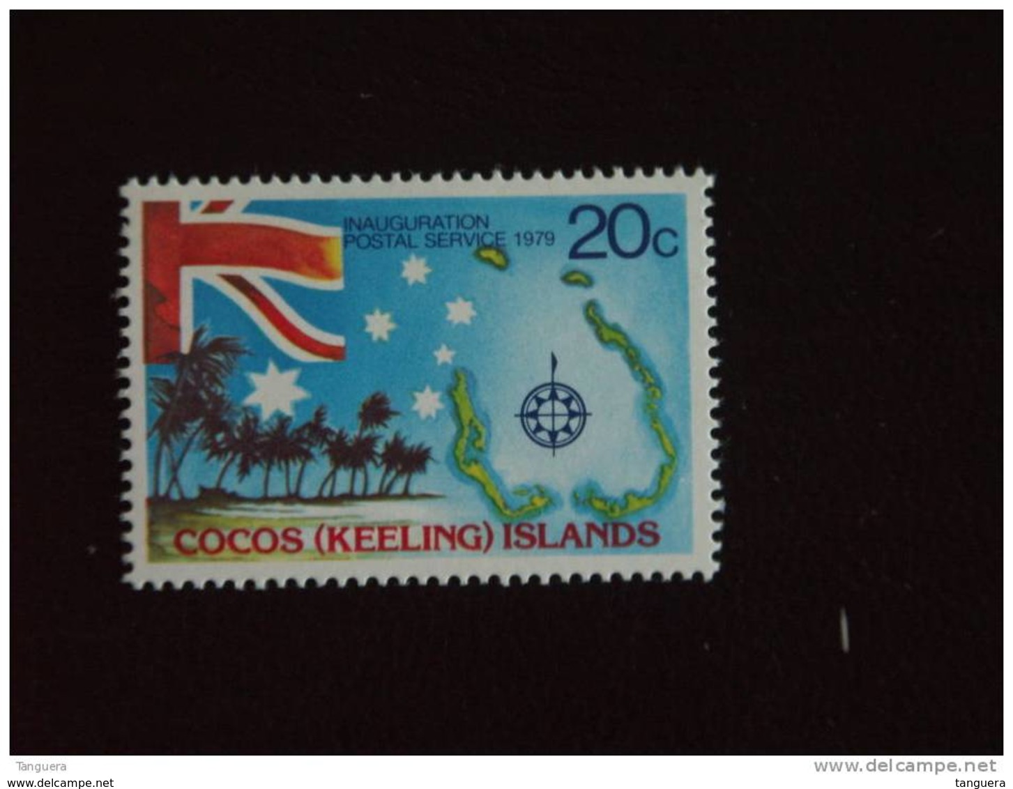 Cocos (Keeling) Islands 1979 Inauguration Service Postal Drapeau Carte Yv 32 MNH ** - Kokosinseln (Keeling Islands)