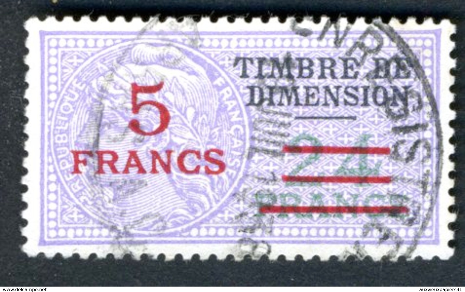 Timbre Fiscal (fiscaux) De Dimension Oblitéré  De 1937 N° 120. Annulation Rototype. - Other & Unclassified